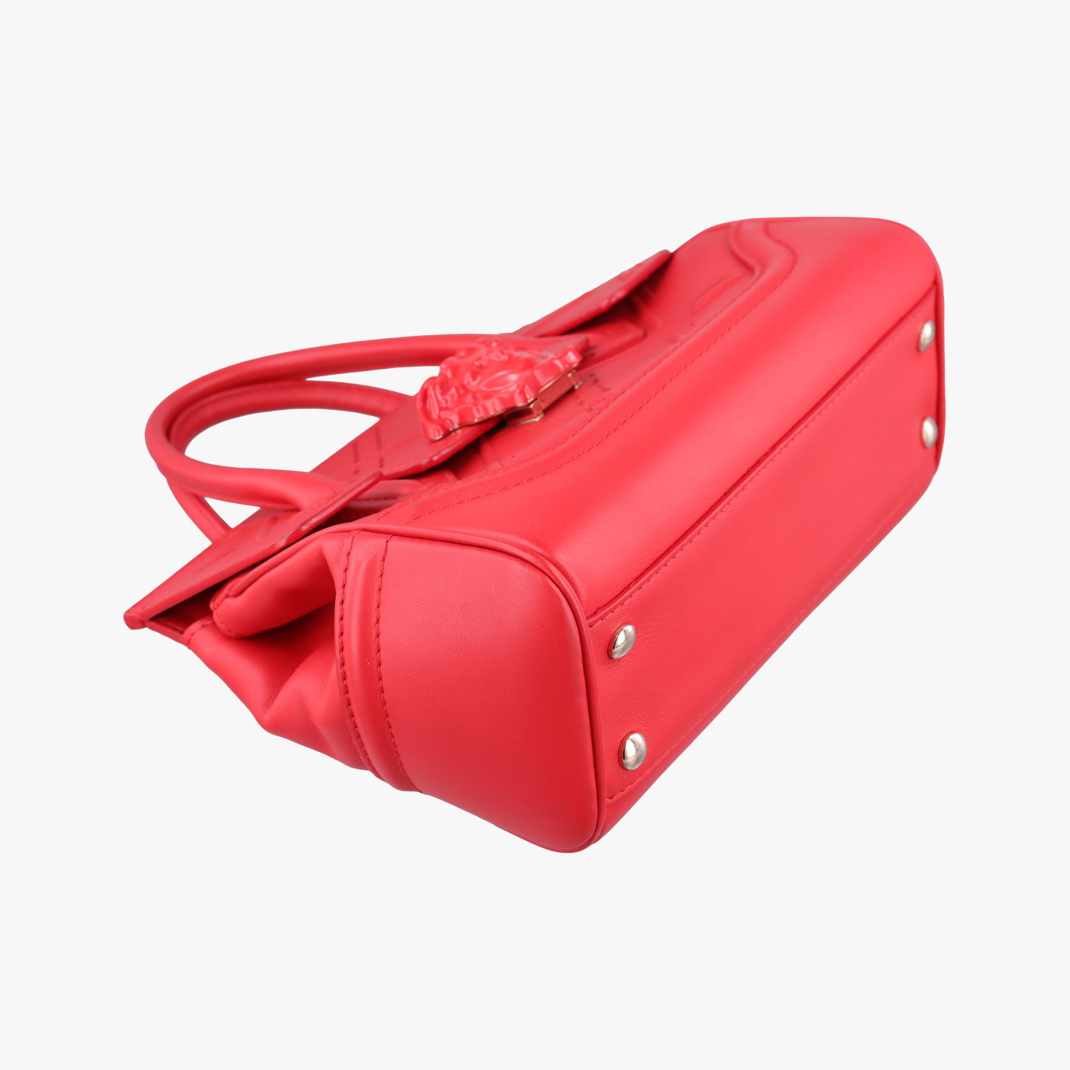 Pre-owned VERSACE Palazzo Empire Red Leather  shoulderbag | stylenewstar
