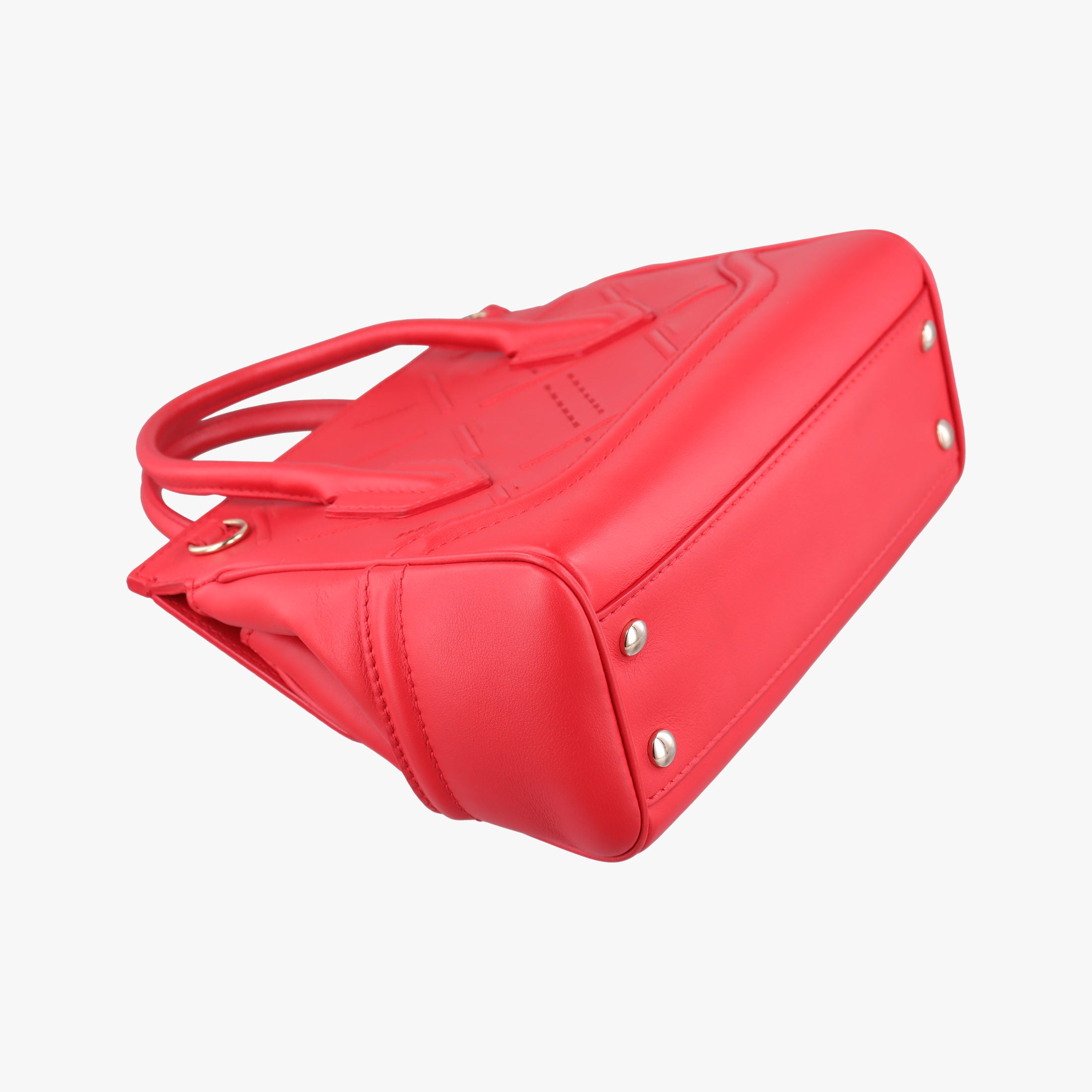 Pre-owned VERSACE Palazzo Empire Red Leather  shoulderbag | stylenewstar