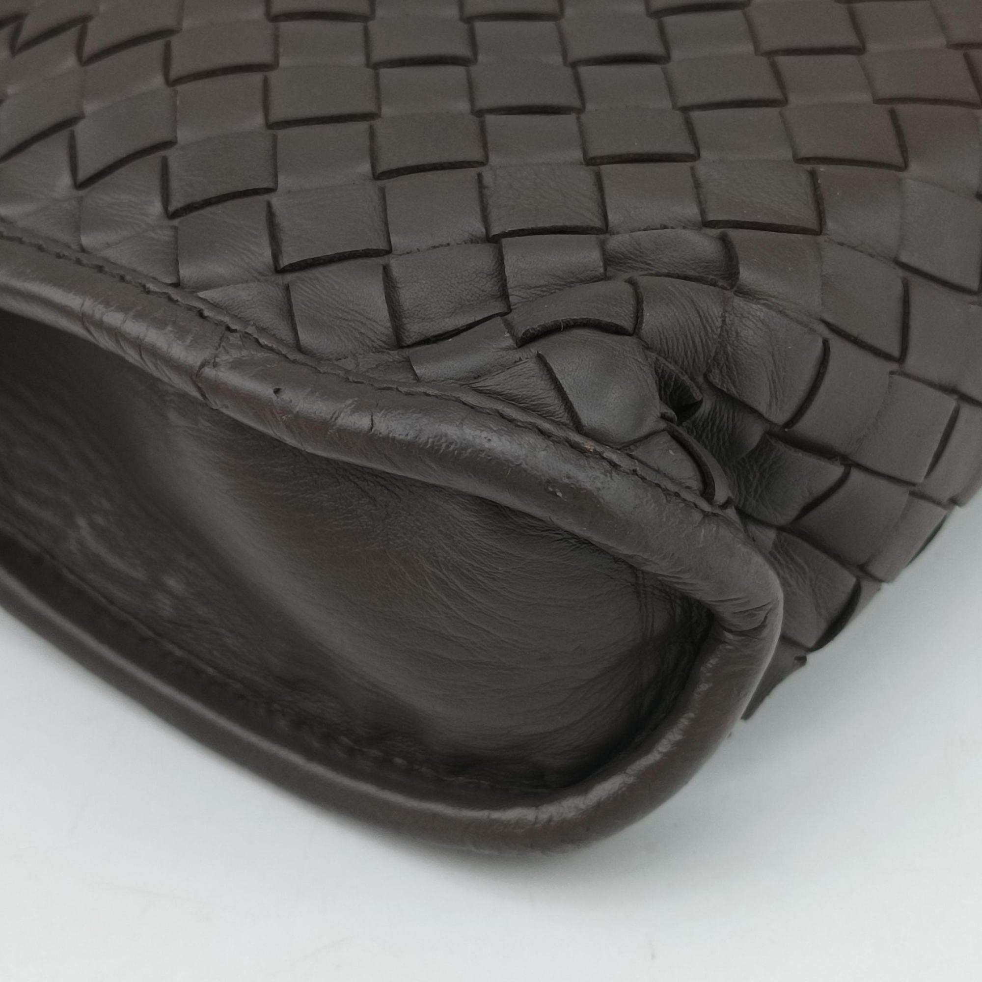 Pre-owned Bottega Veneta Intrecciato Brown lambskin  handbag | stylenewstar