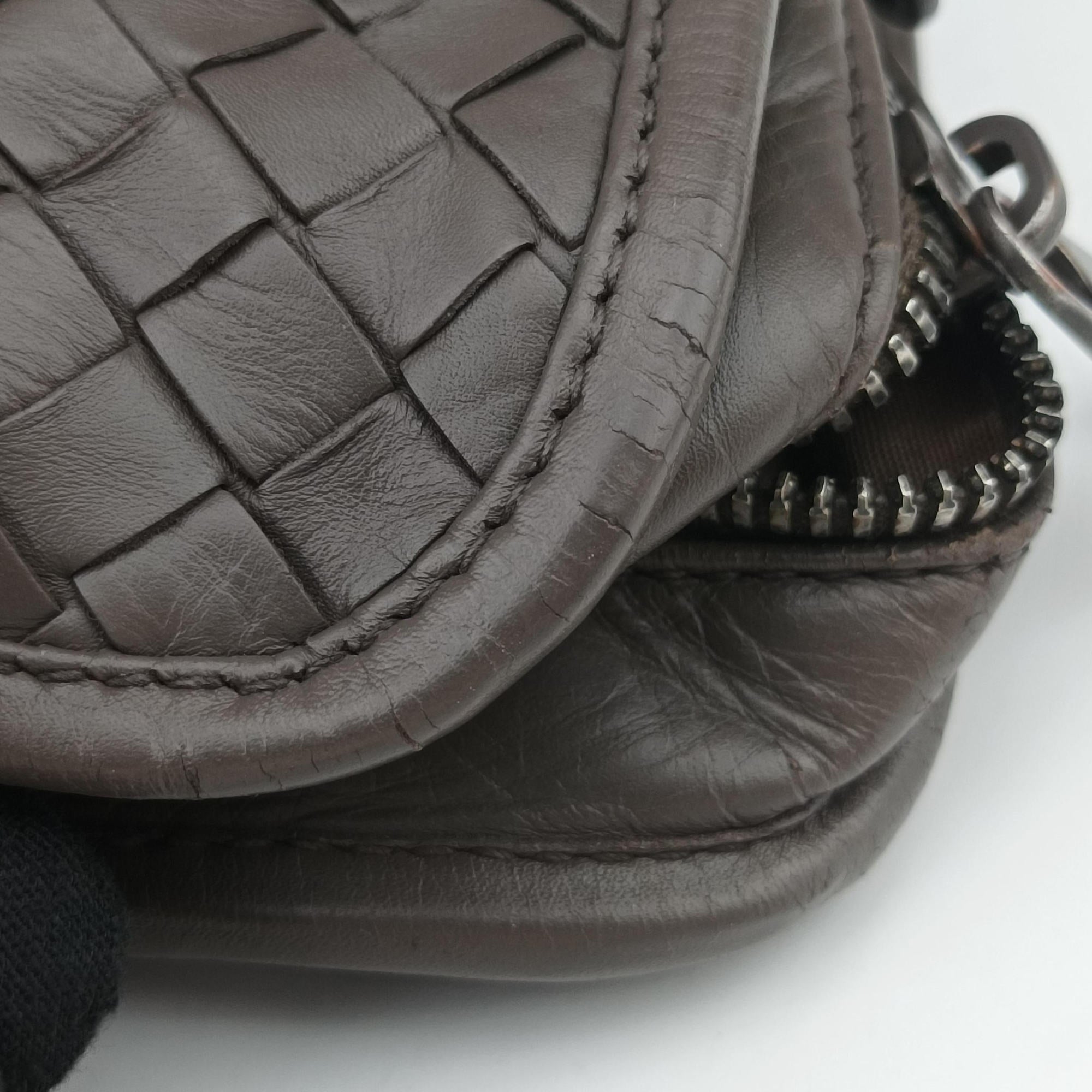 Pre-owned Bottega Veneta Intrecciato Brown lambskin  handbag | stylenewstar