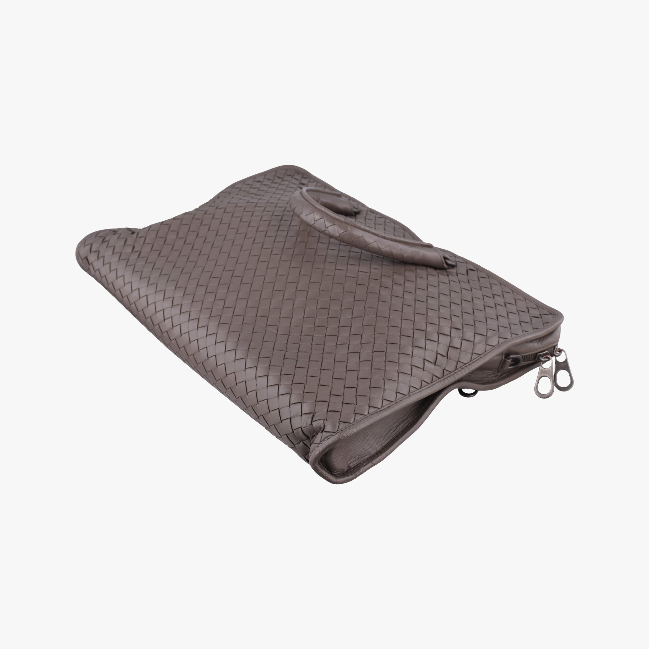 Pre-owned Bottega Veneta Intrecciato Brown lambskin  handbag | stylenewstar