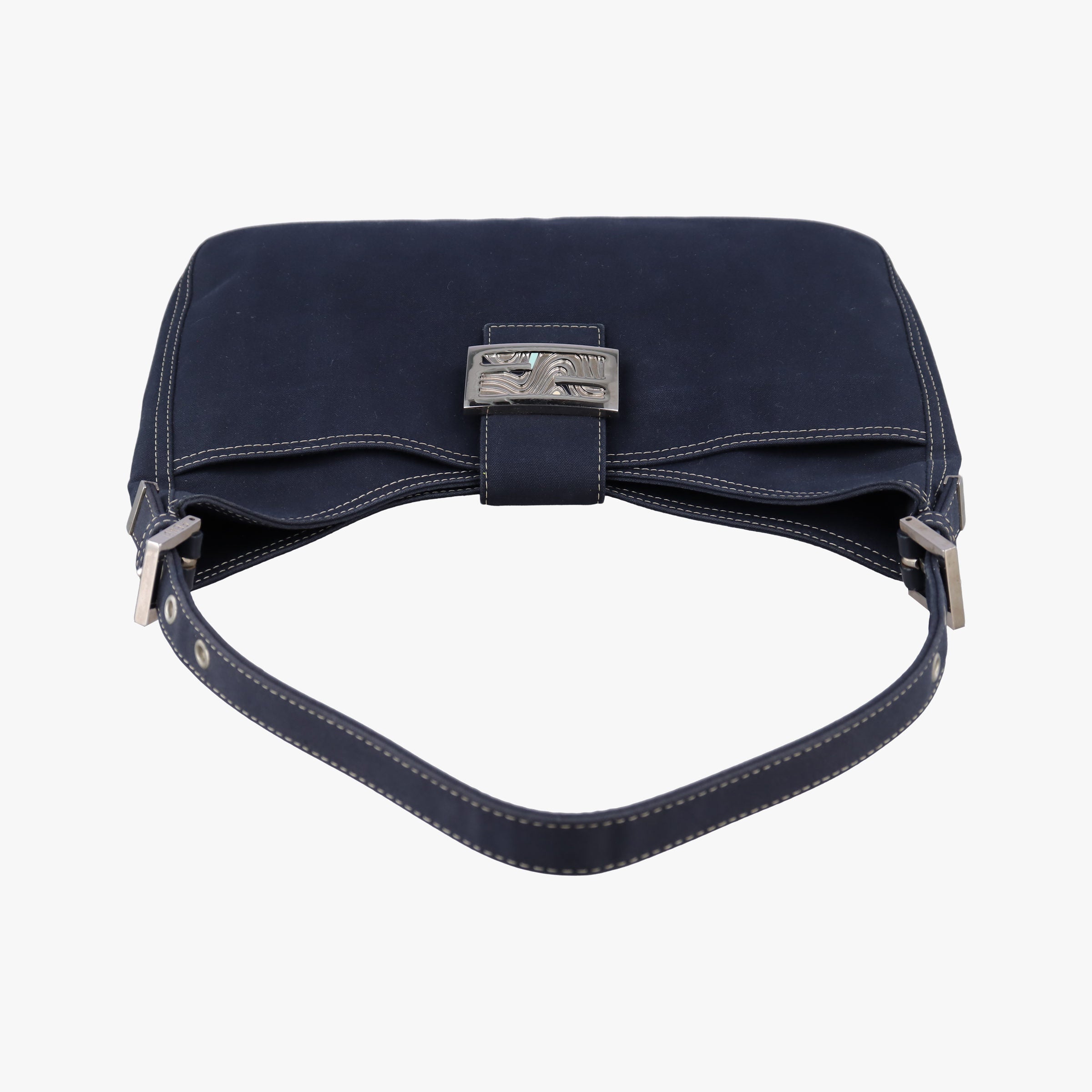 Secondhand Fendi Mamma Bucket Navy Denim 22112 shoulderbag | stylenewstar