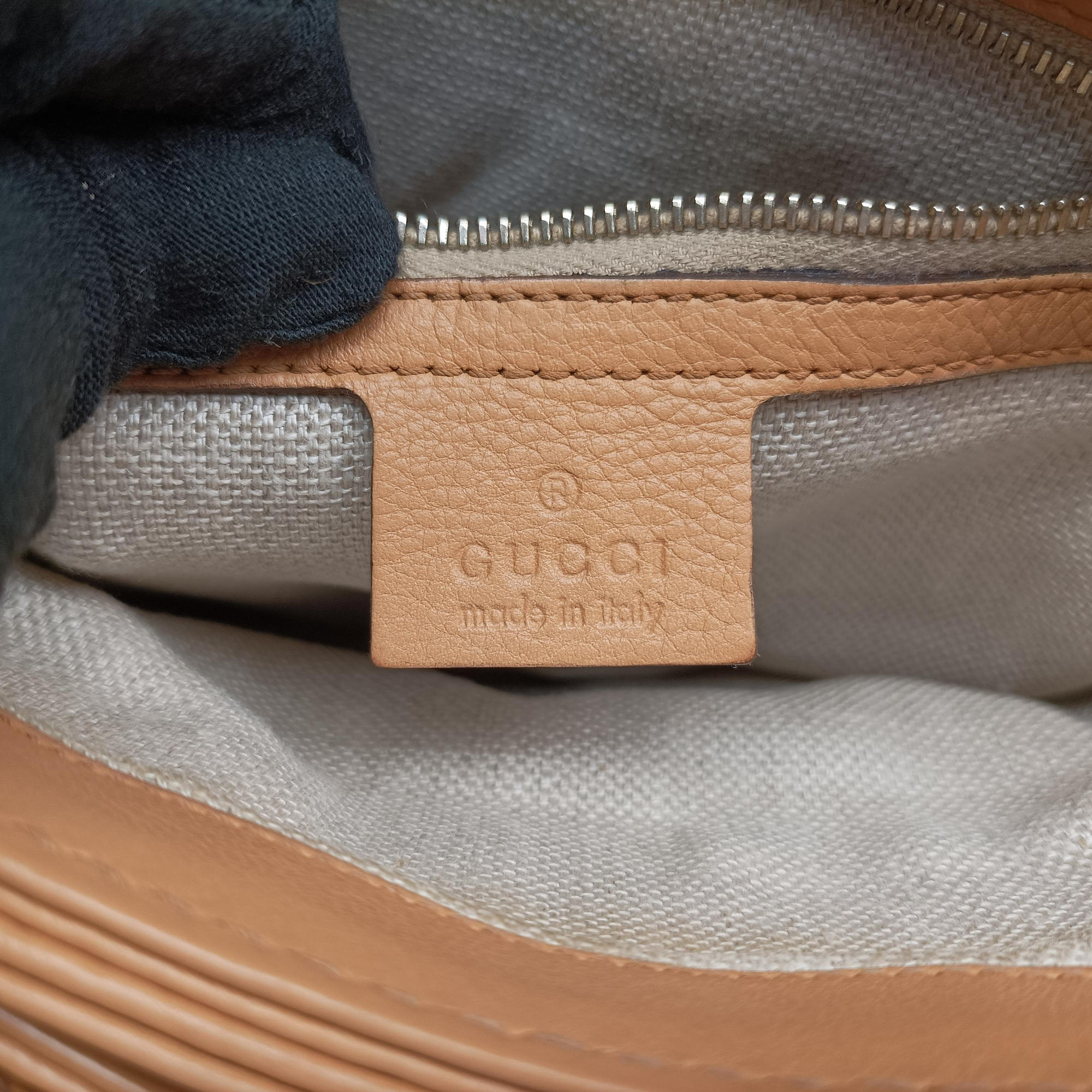 Pre-owned Gucci Marrakech Messenger Brown canvasxLeather 257024 shoulderbag | stylenewstar