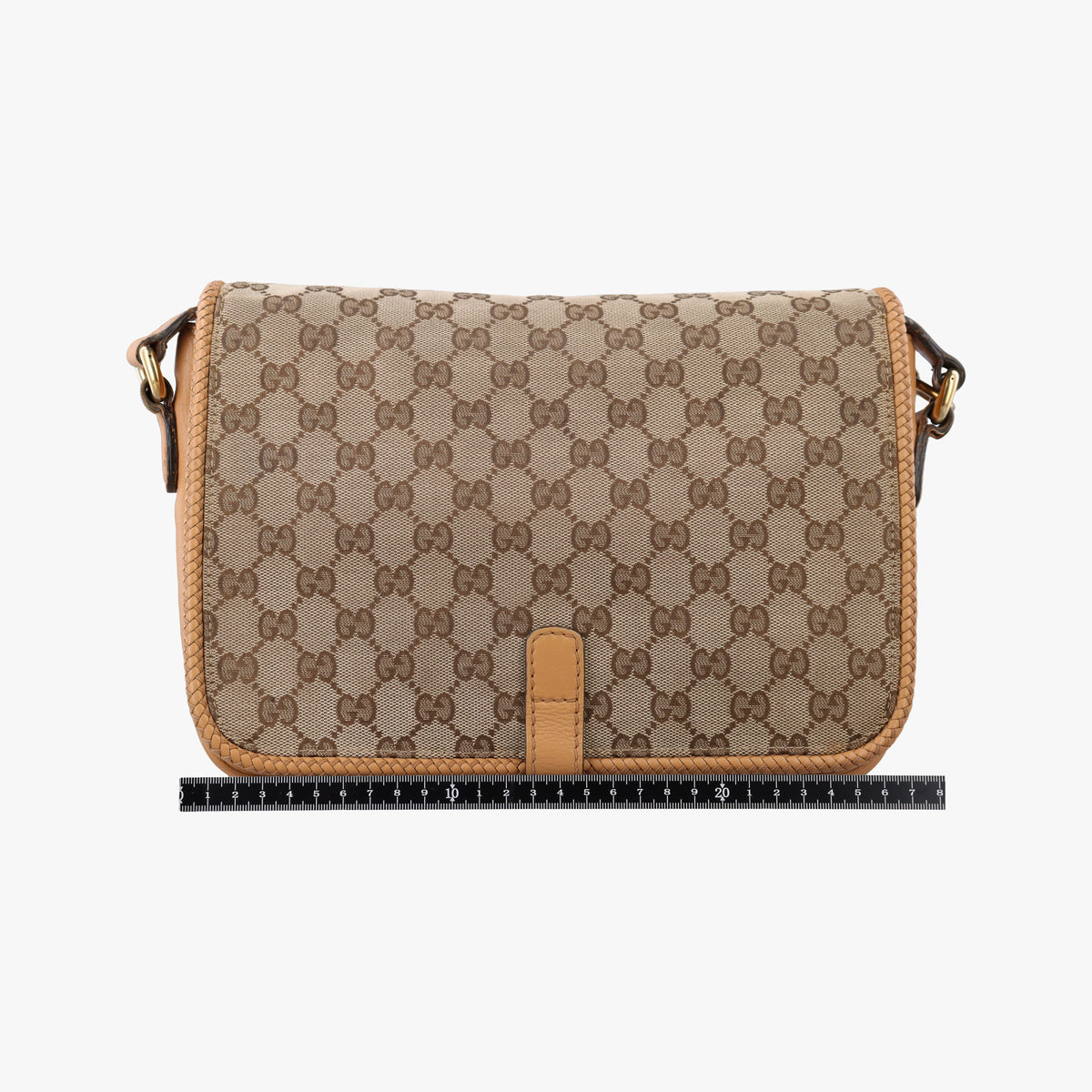 Pre-owned Gucci Marrakech Messenger Brown canvasxLeather 257024 shoulderbag | stylenewstar
