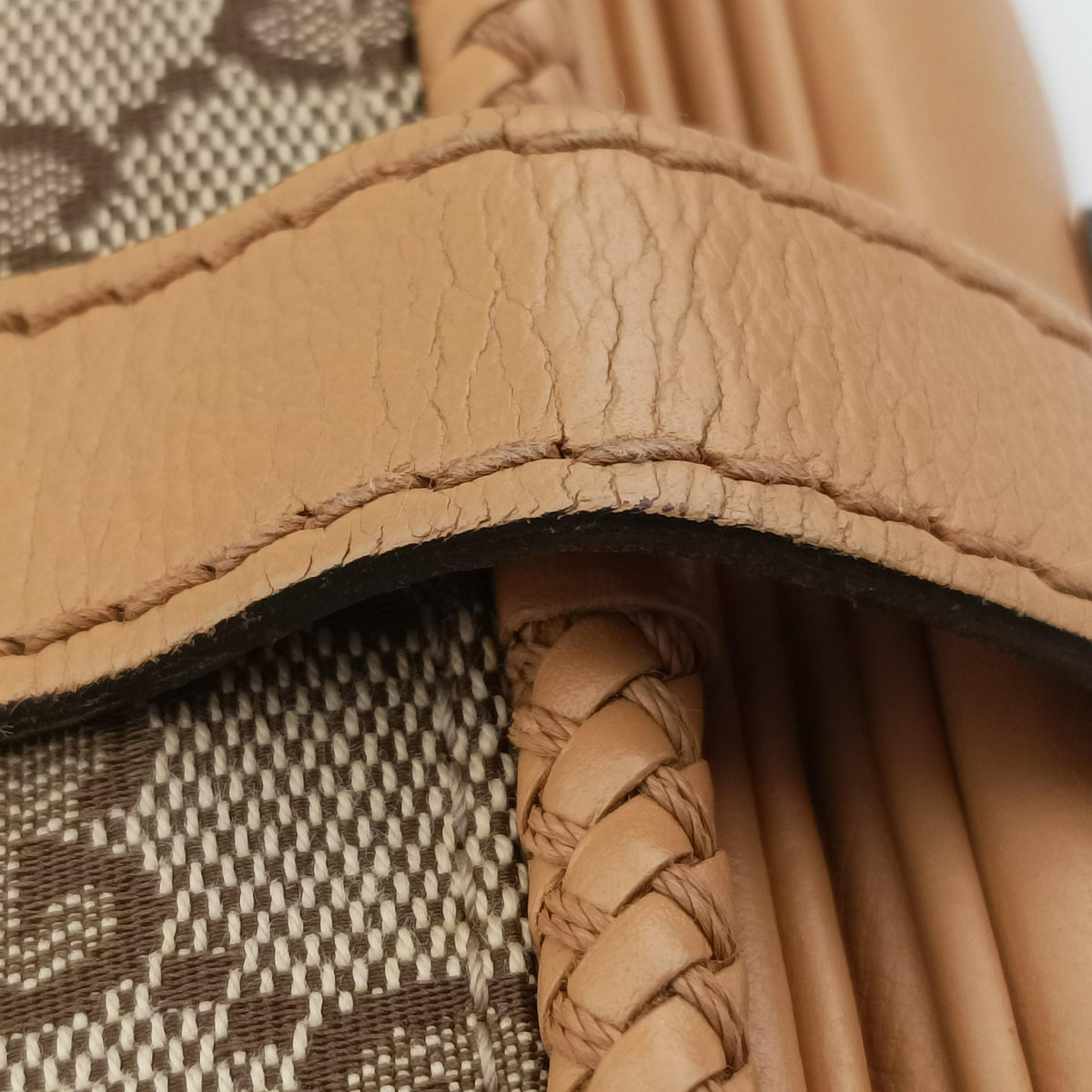 Pre-owned Gucci Marrakech Messenger Brown canvasxLeather 257024 shoulderbag | stylenewstar