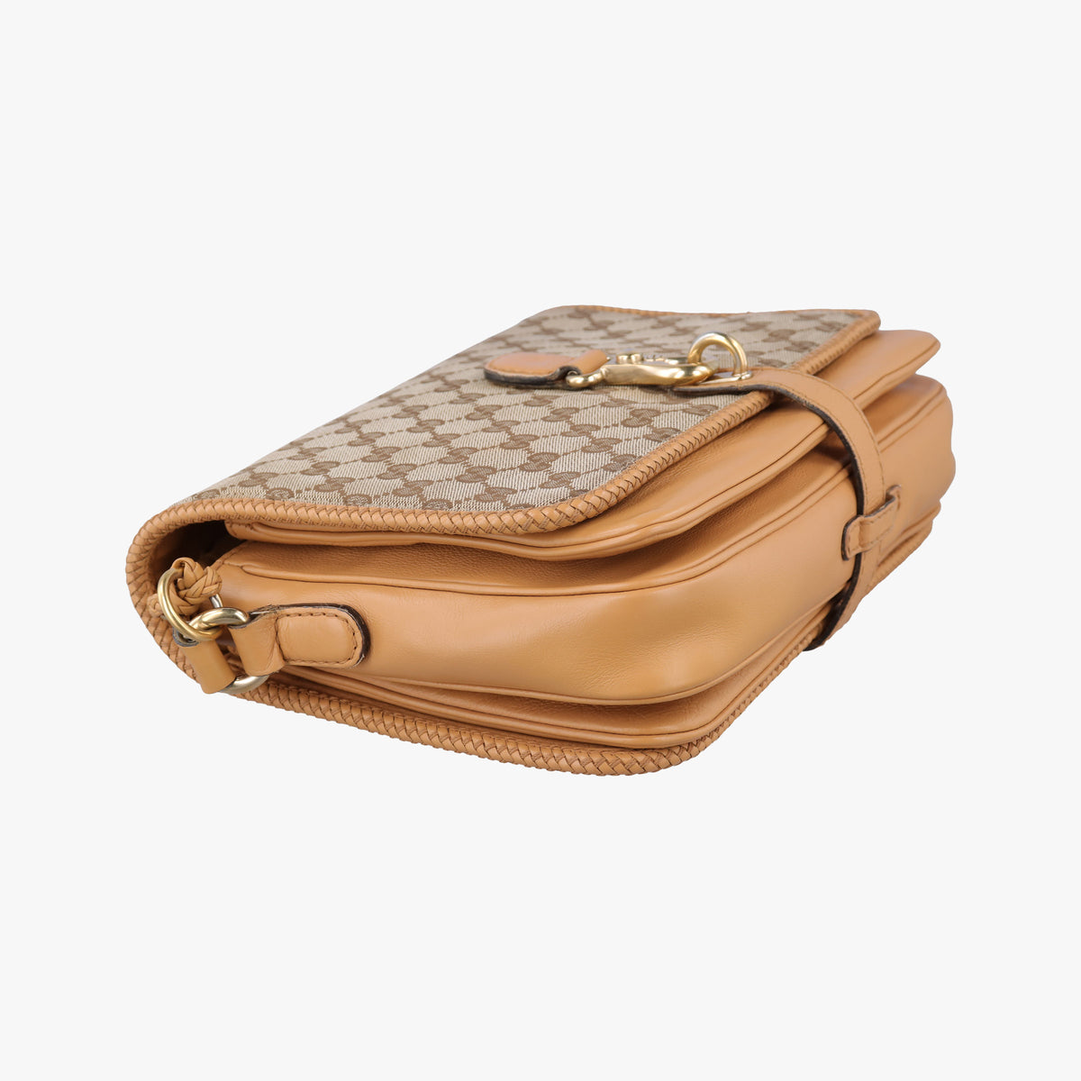 Pre-owned Gucci Marrakech Messenger Brown canvasxLeather 257024 shoulderbag | stylenewstar