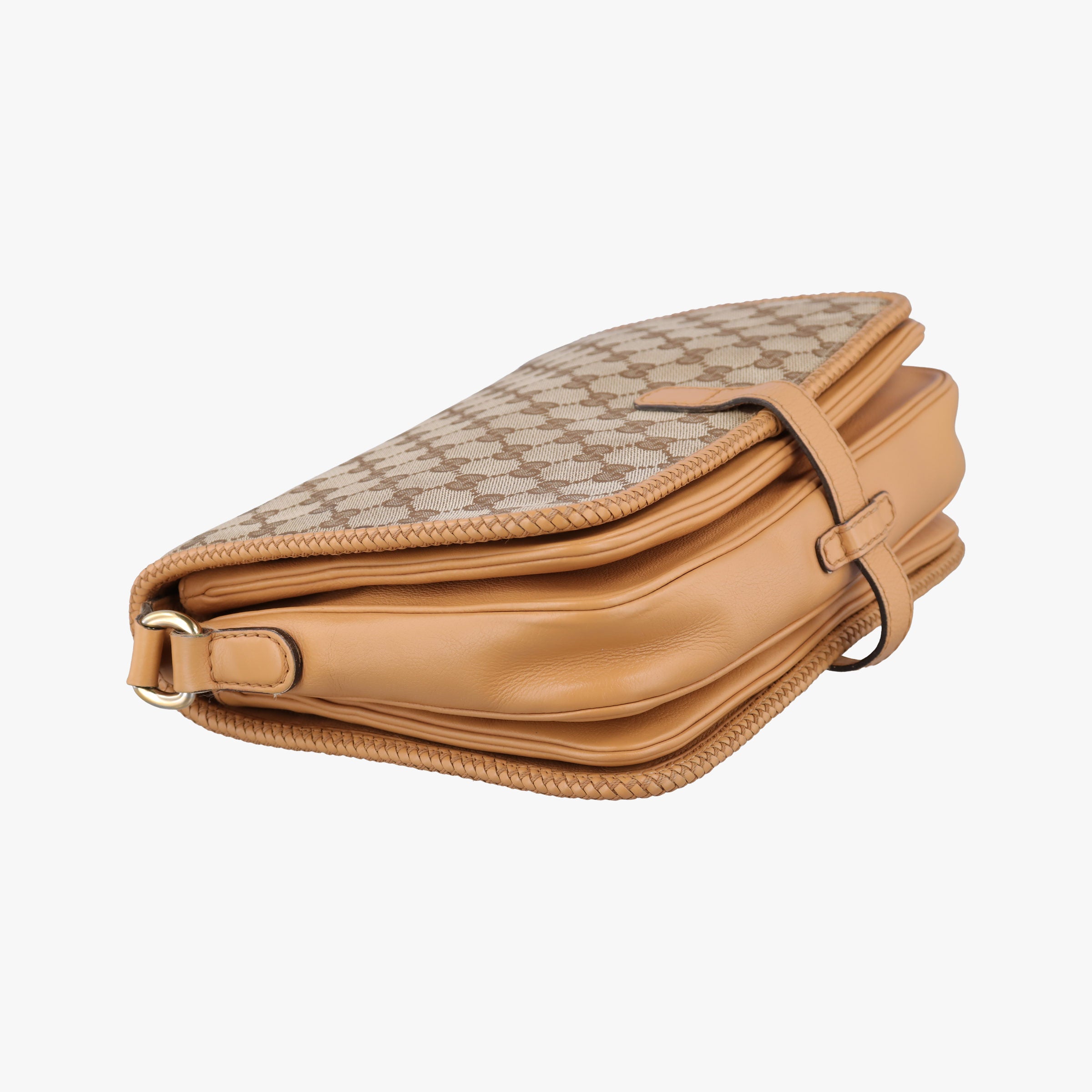 Pre-owned Gucci Marrakech Messenger Brown canvasxLeather 257024 shoulderbag | stylenewstar