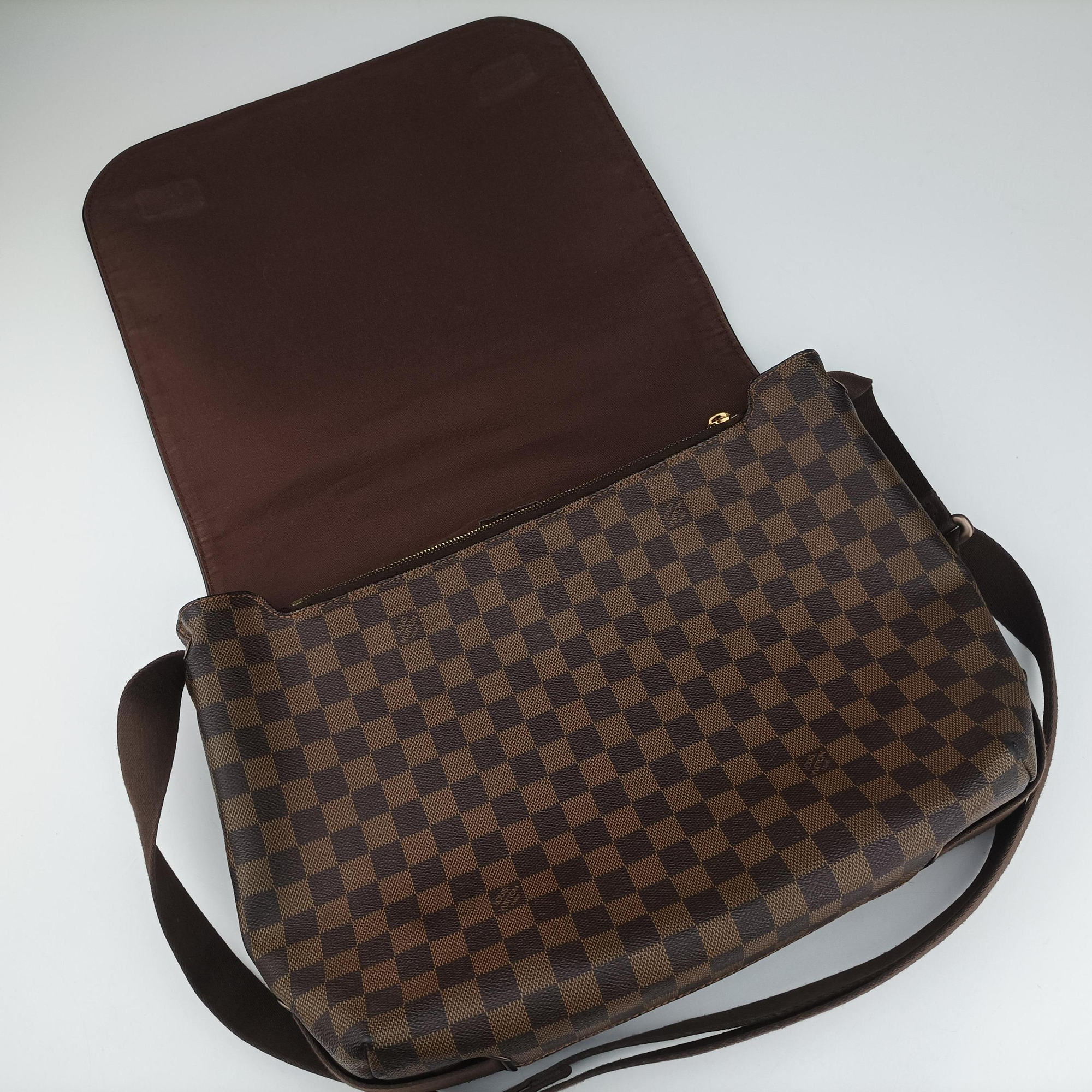 Pre-owned Louis Vuitton BROOKLYN MM EBENE Damier Canvas N51211 crossbodybag | stylenewstar