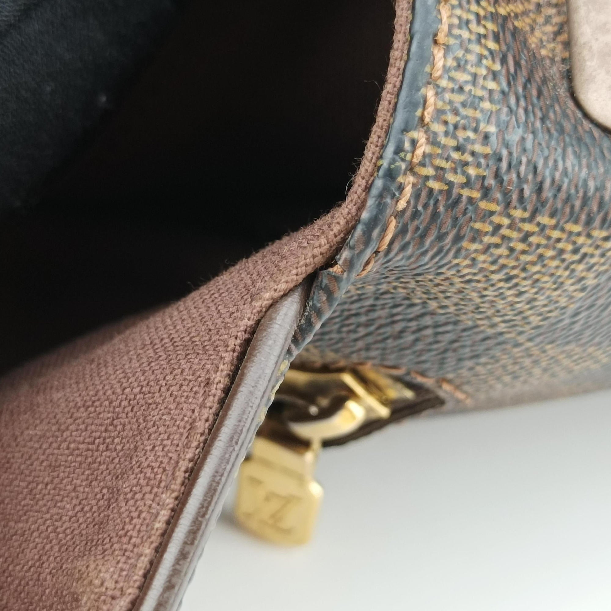 Pre-owned Louis Vuitton BROOKLYN MM EBENE Damier Canvas N51211 crossbodybag | stylenewstar
