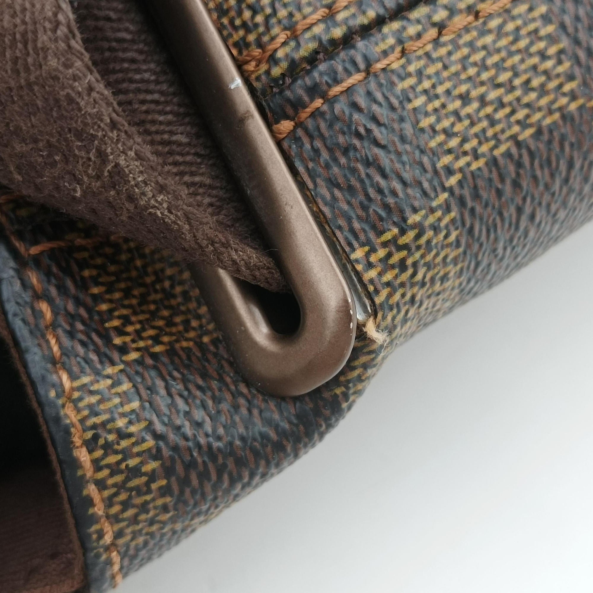Pre-owned Louis Vuitton BROOKLYN MM EBENE Damier Canvas N51211 crossbodybag | stylenewstar