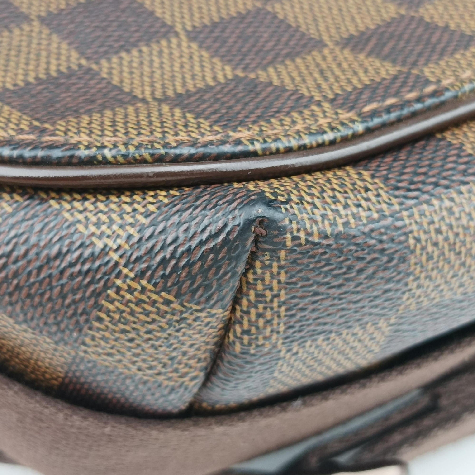 Pre-owned Louis Vuitton BROOKLYN MM EBENE Damier Canvas N51211 crossbodybag | stylenewstar