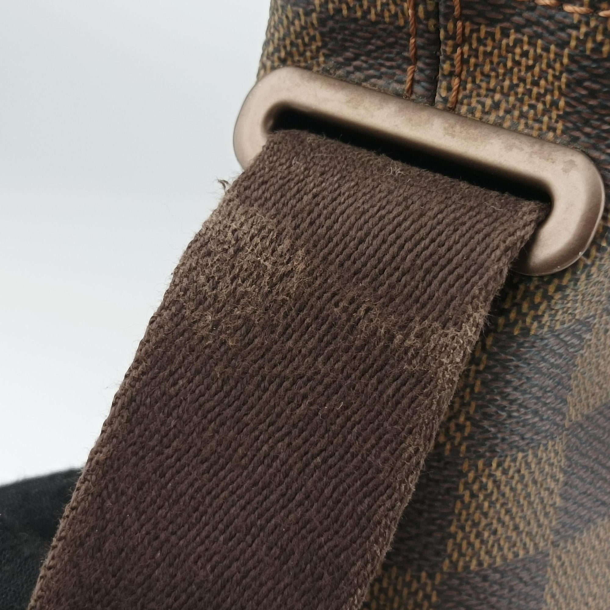 Pre-owned Louis Vuitton BROOKLYN MM EBENE Damier Canvas N51211 crossbodybag | stylenewstar