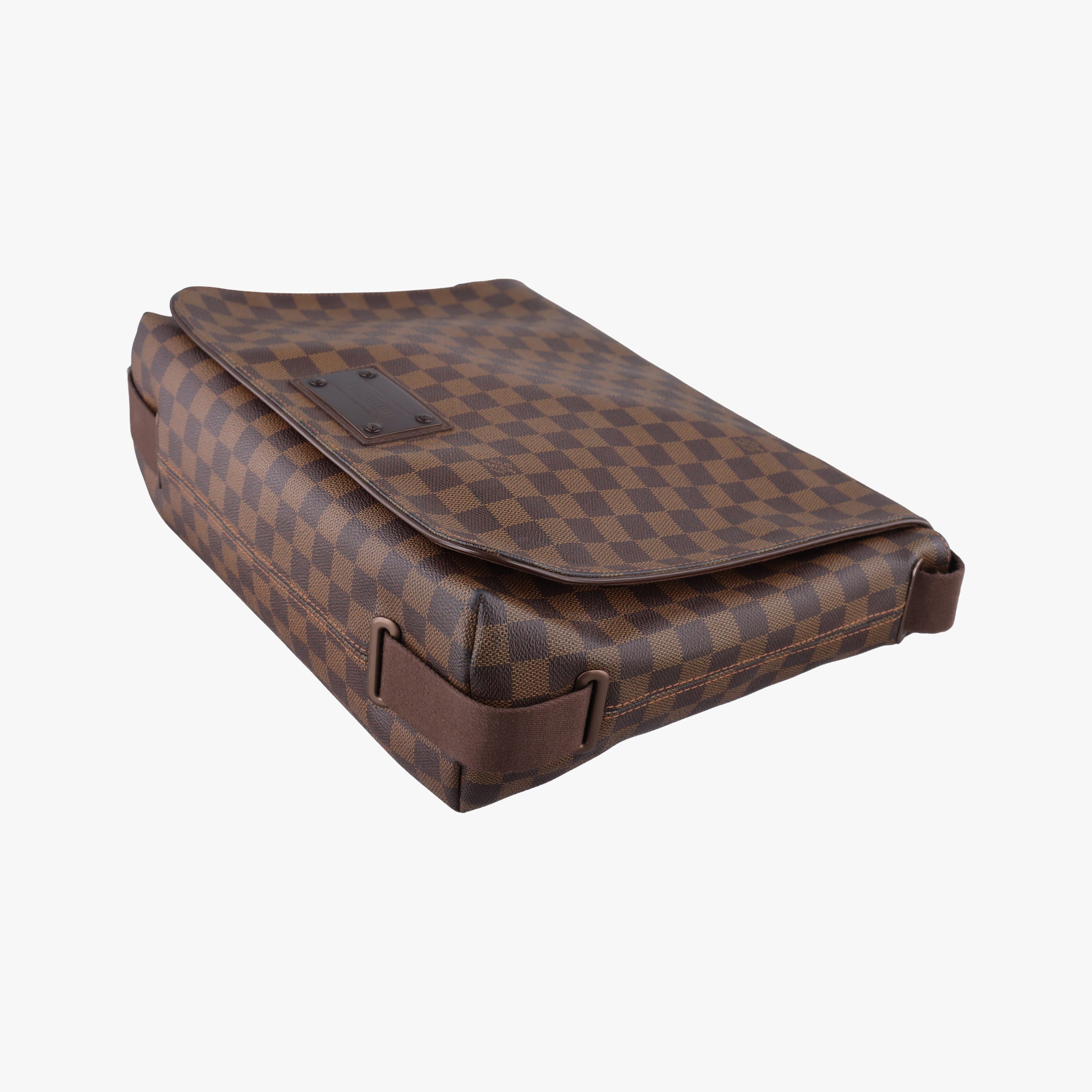 Pre-owned Louis Vuitton BROOKLYN MM EBENE Damier Canvas N51211 crossbodybag | stylenewstar