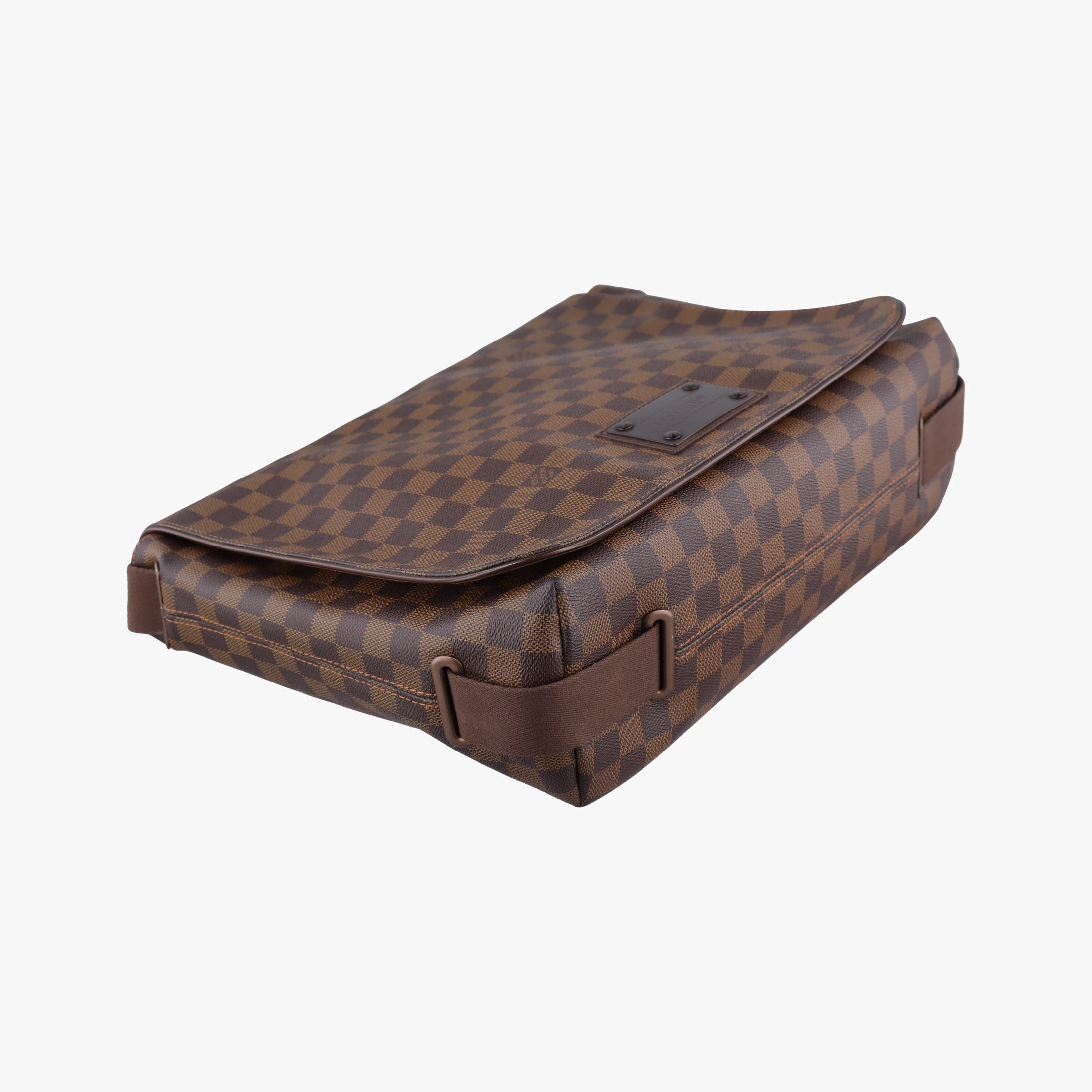 Pre-owned Louis Vuitton BROOKLYN MM EBENE Damier Canvas N51211 crossbodybag | stylenewstar