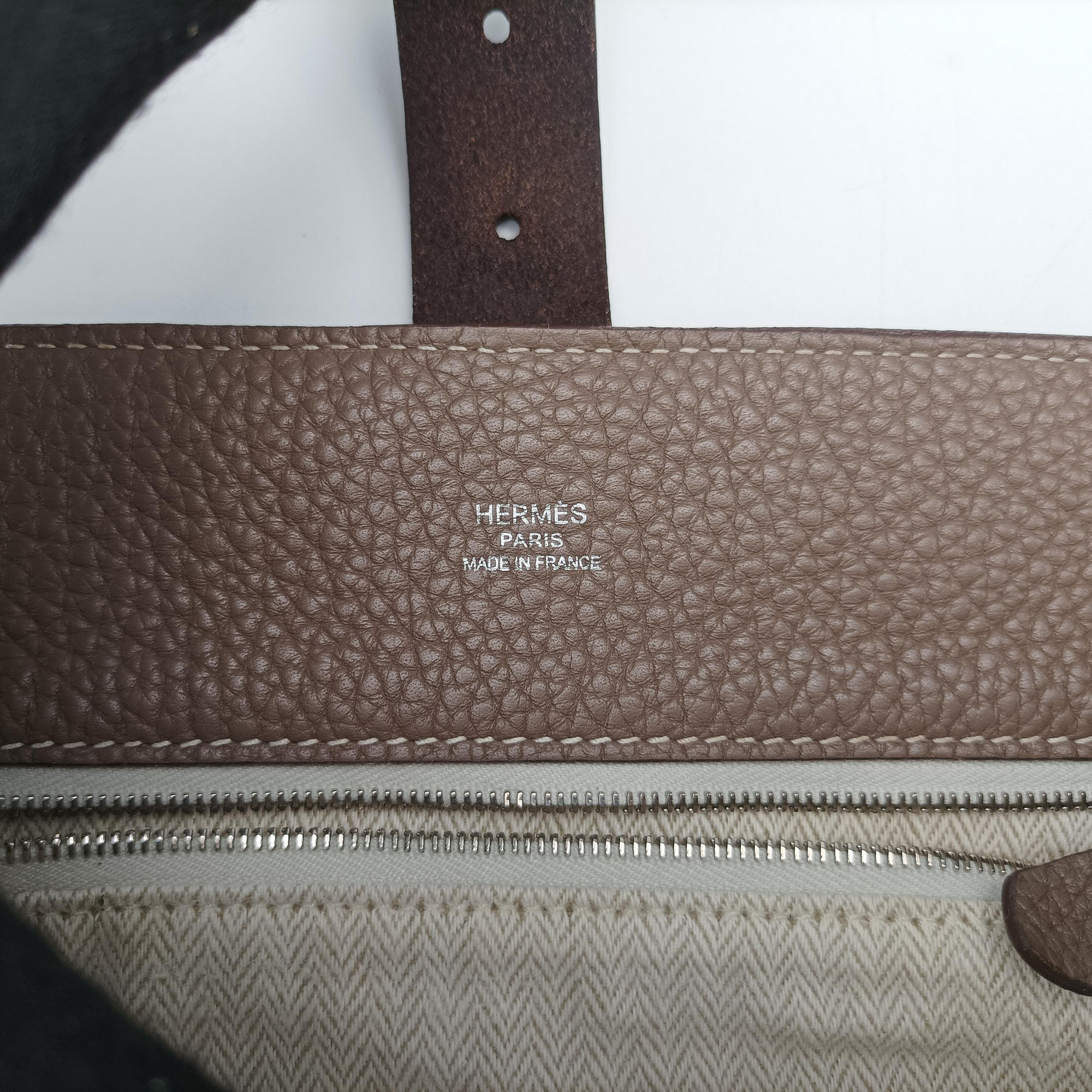 Vintage Hermes MarwariGM Etoupe Taurillon Clemence  shoulderbag | stylenewstar