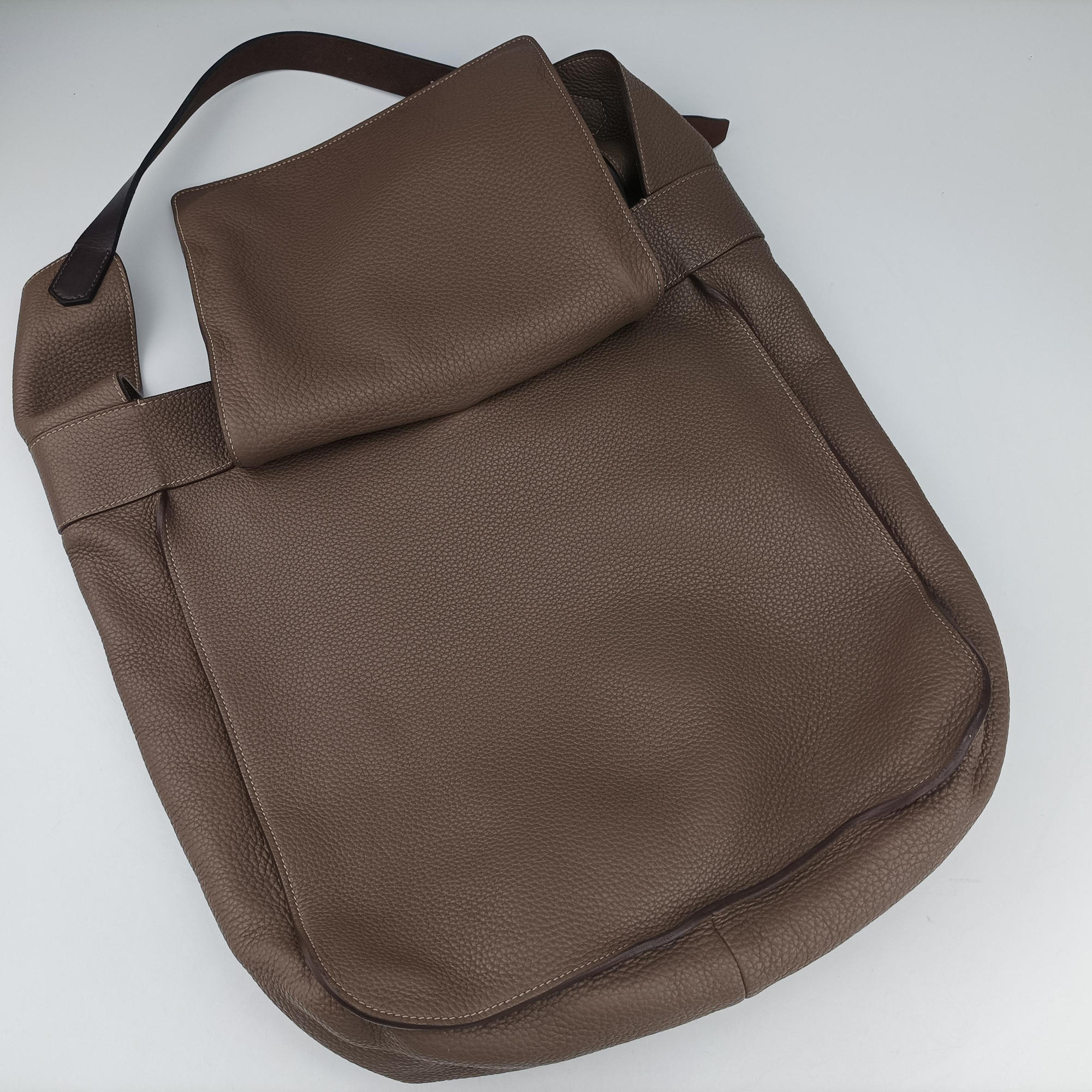 Vintage Hermes MarwariGM Etoupe Taurillon Clemence  shoulderbag | stylenewstar
