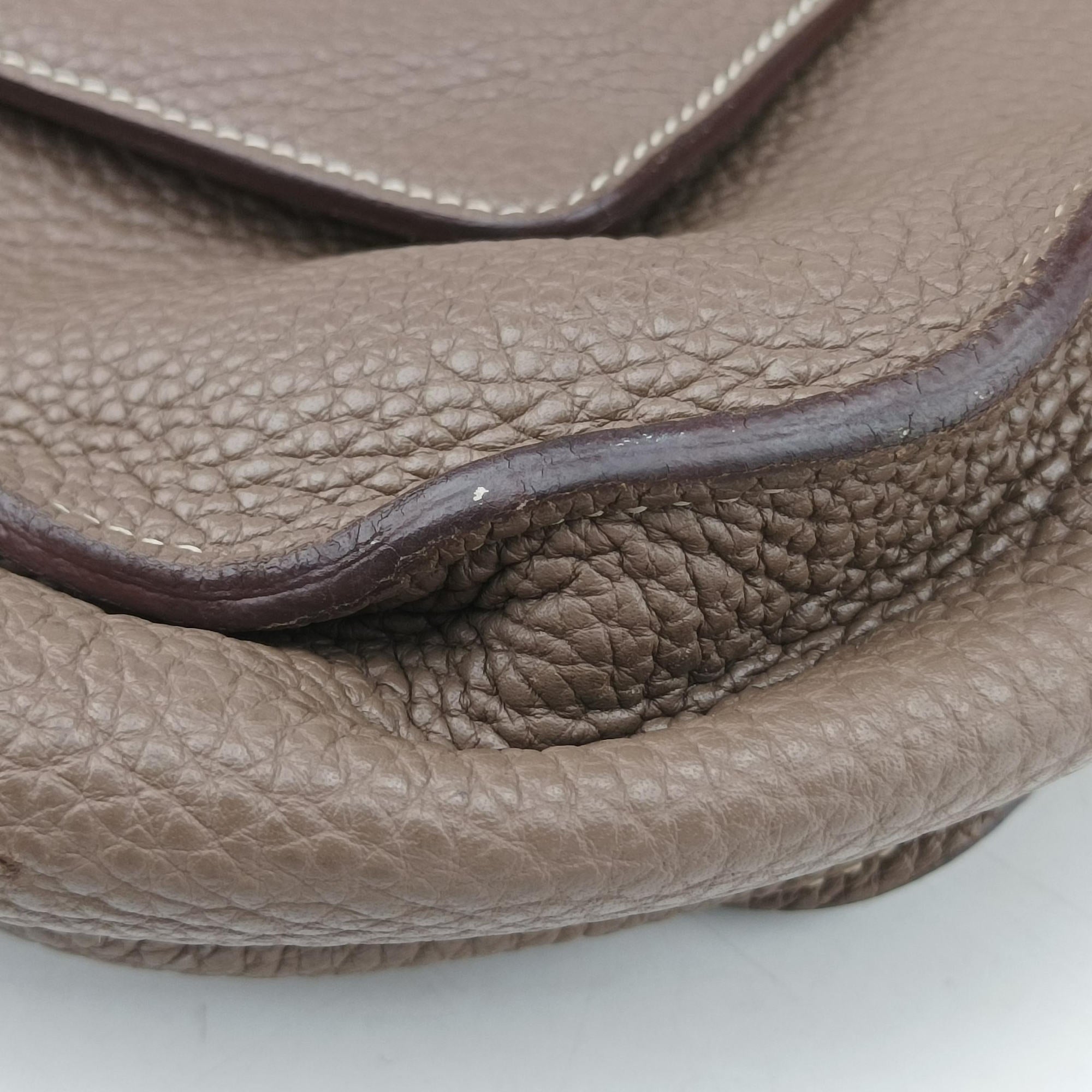 Vintage Hermes MarwariGM Etoupe Taurillon Clemence  shoulderbag | stylenewstar