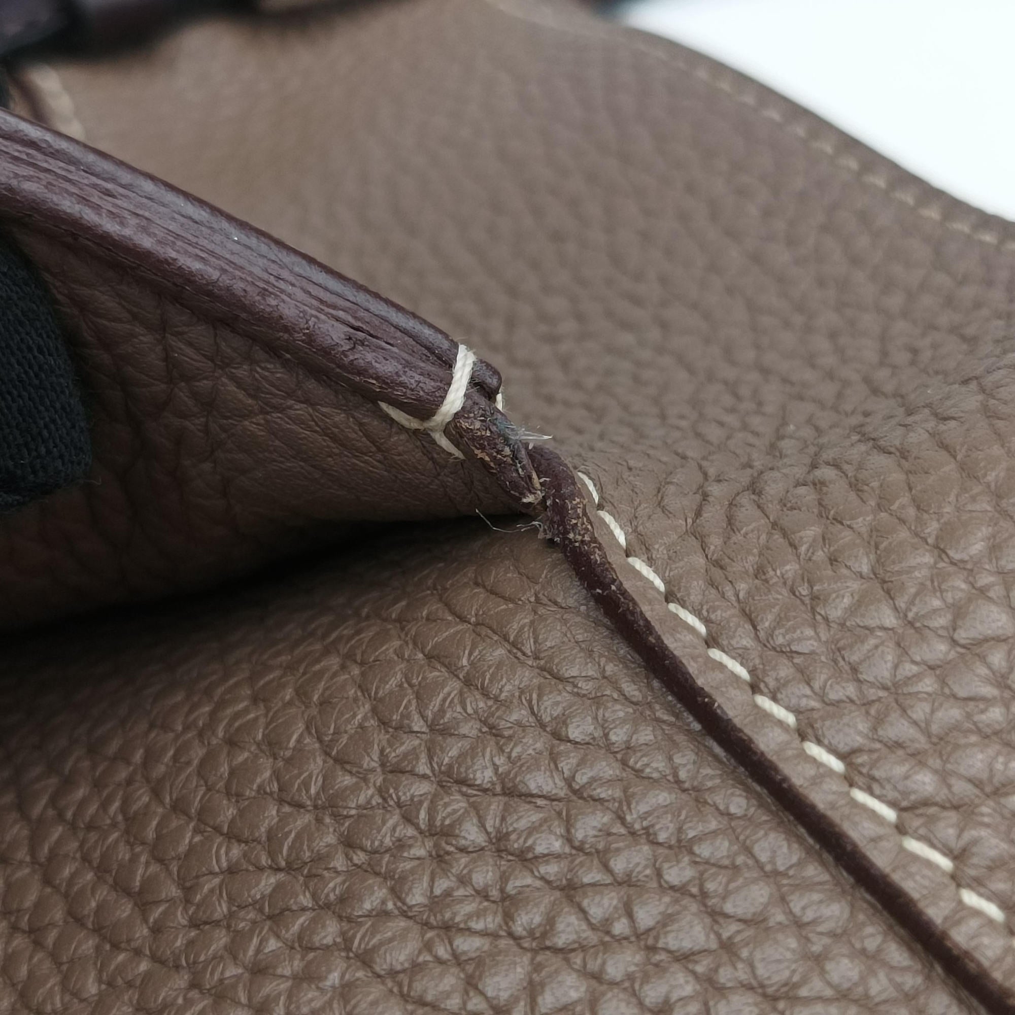 Vintage Hermes MarwariGM Etoupe Taurillon Clemence  shoulderbag | stylenewstar