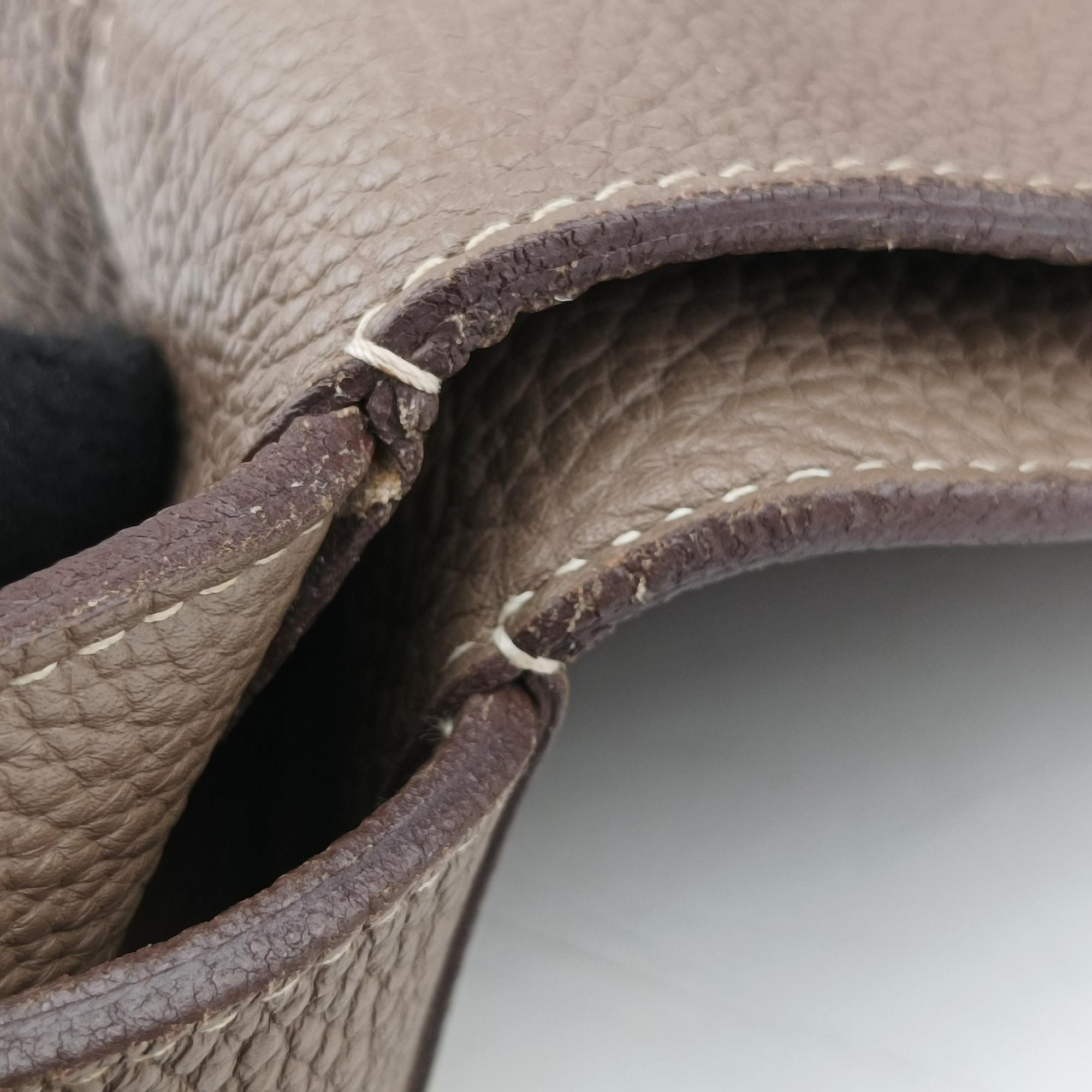 Vintage Hermes MarwariGM Etoupe Taurillon Clemence  shoulderbag | stylenewstar