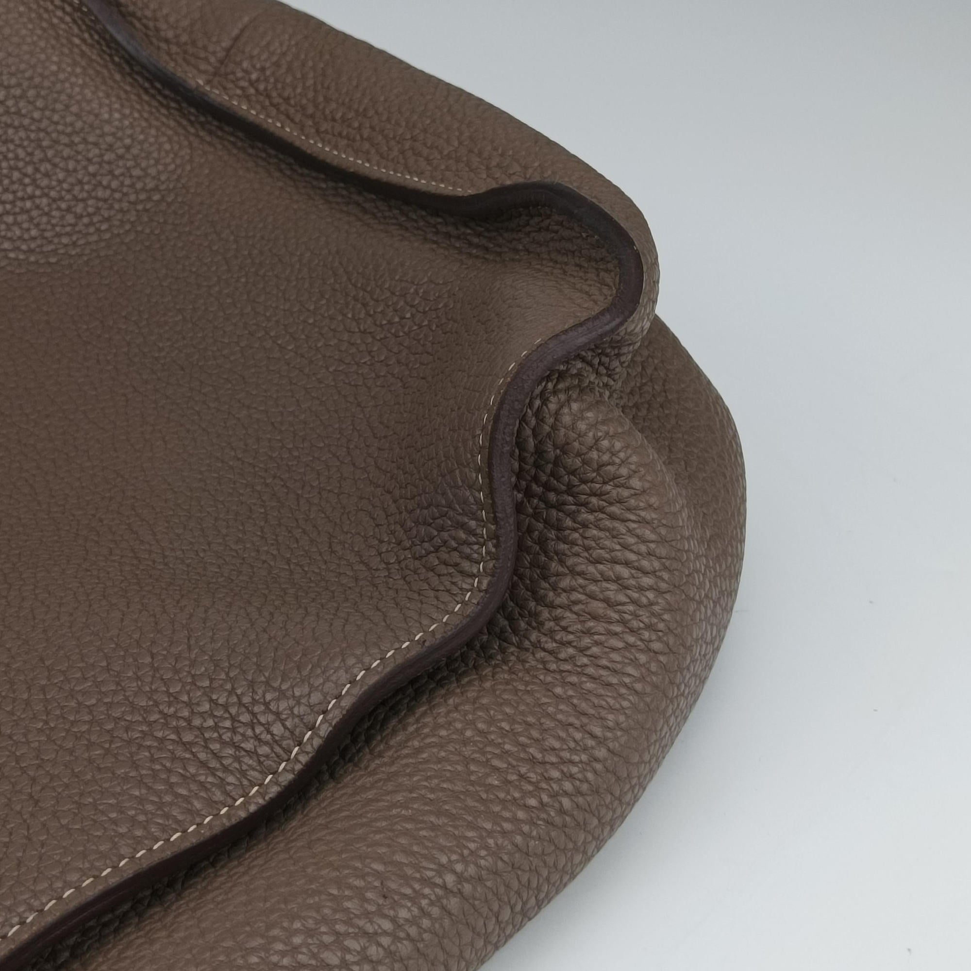 Vintage Hermes MarwariGM Etoupe Taurillon Clemence  shoulderbag | stylenewstar