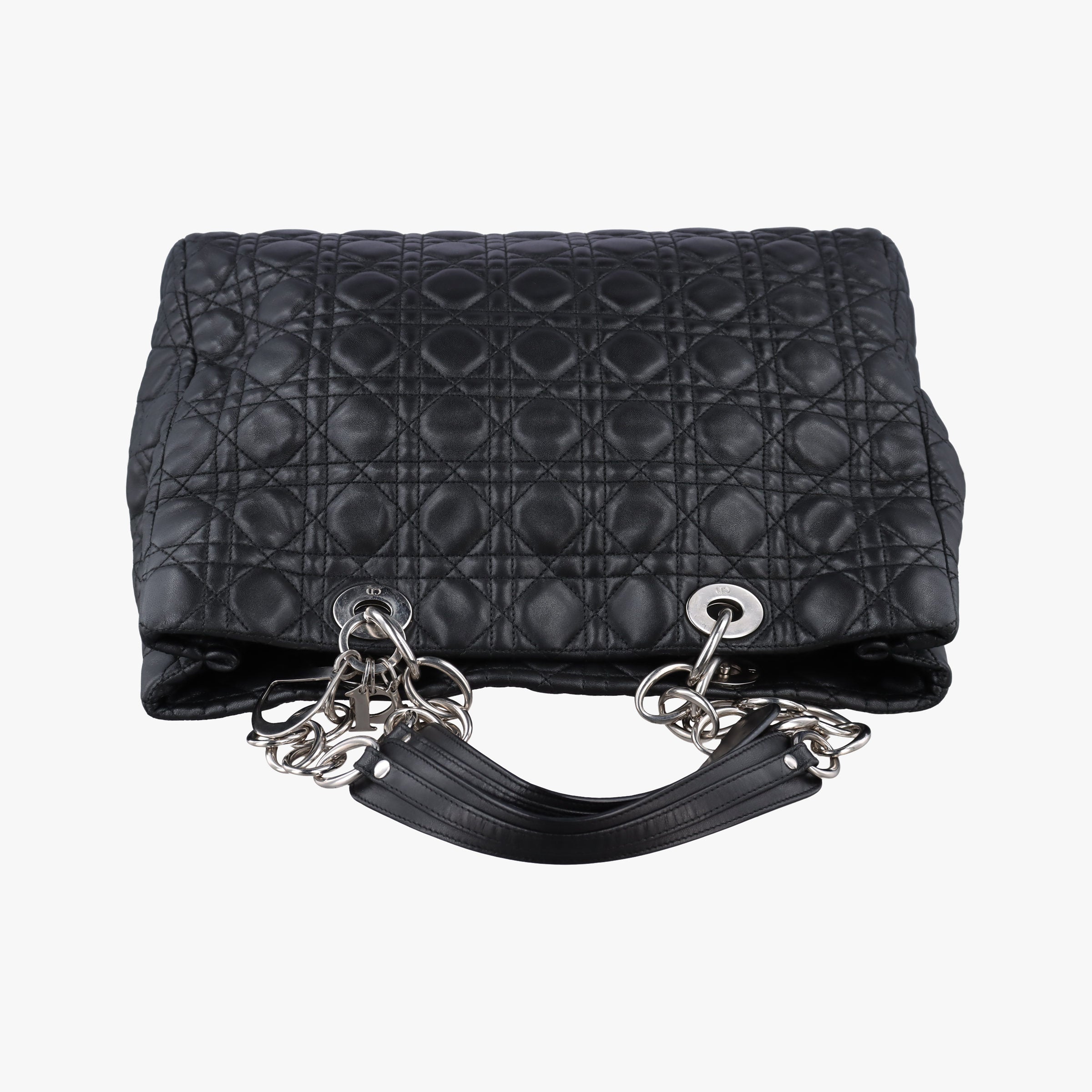 Vintage Christian Dior Cannage Dior Soft Shopping Black lambskin  shoulderbag | stylenewstar