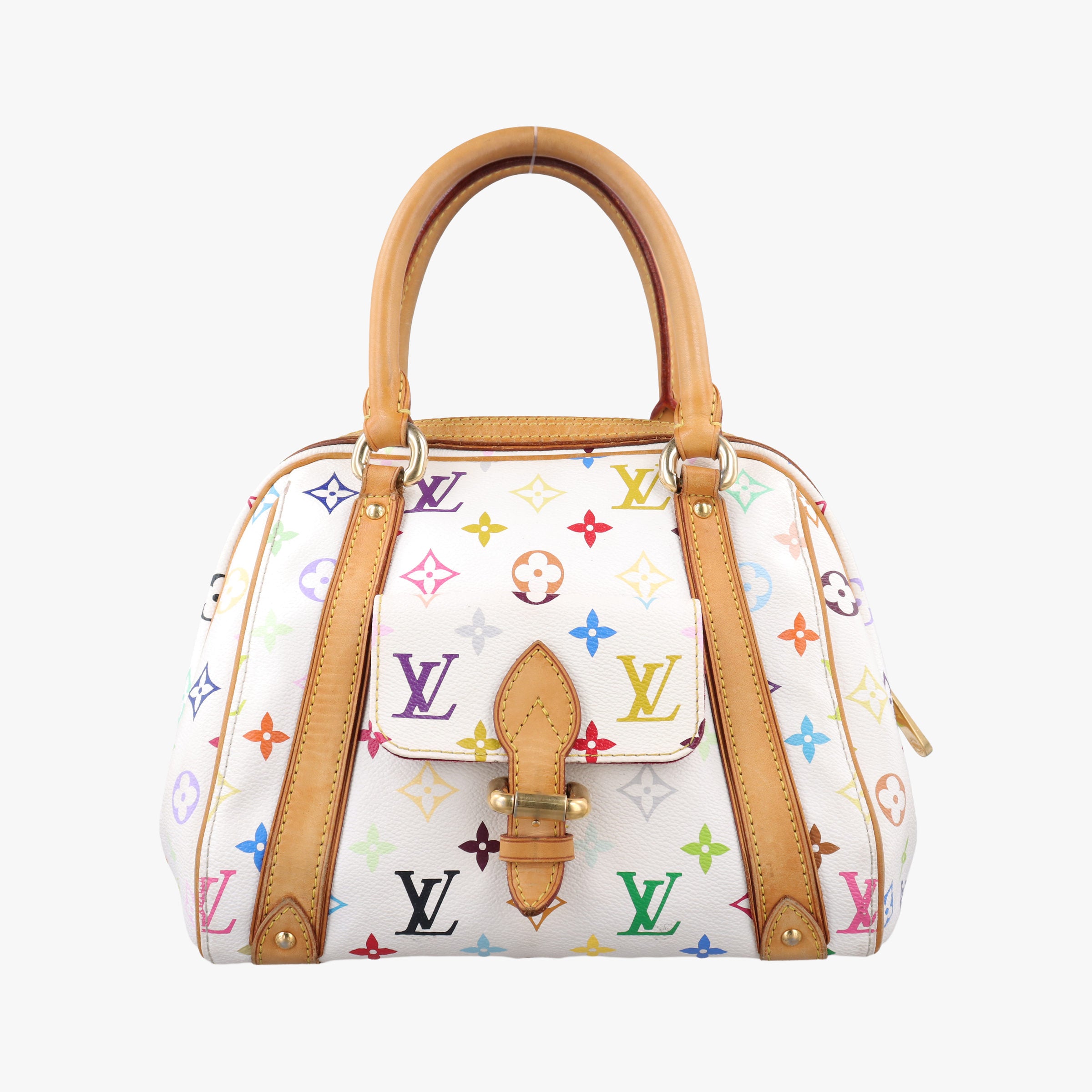 Secondhand Louis Vuitton PRISCILLA white Monogram Multicolor M40096 handbag | stylenewstar