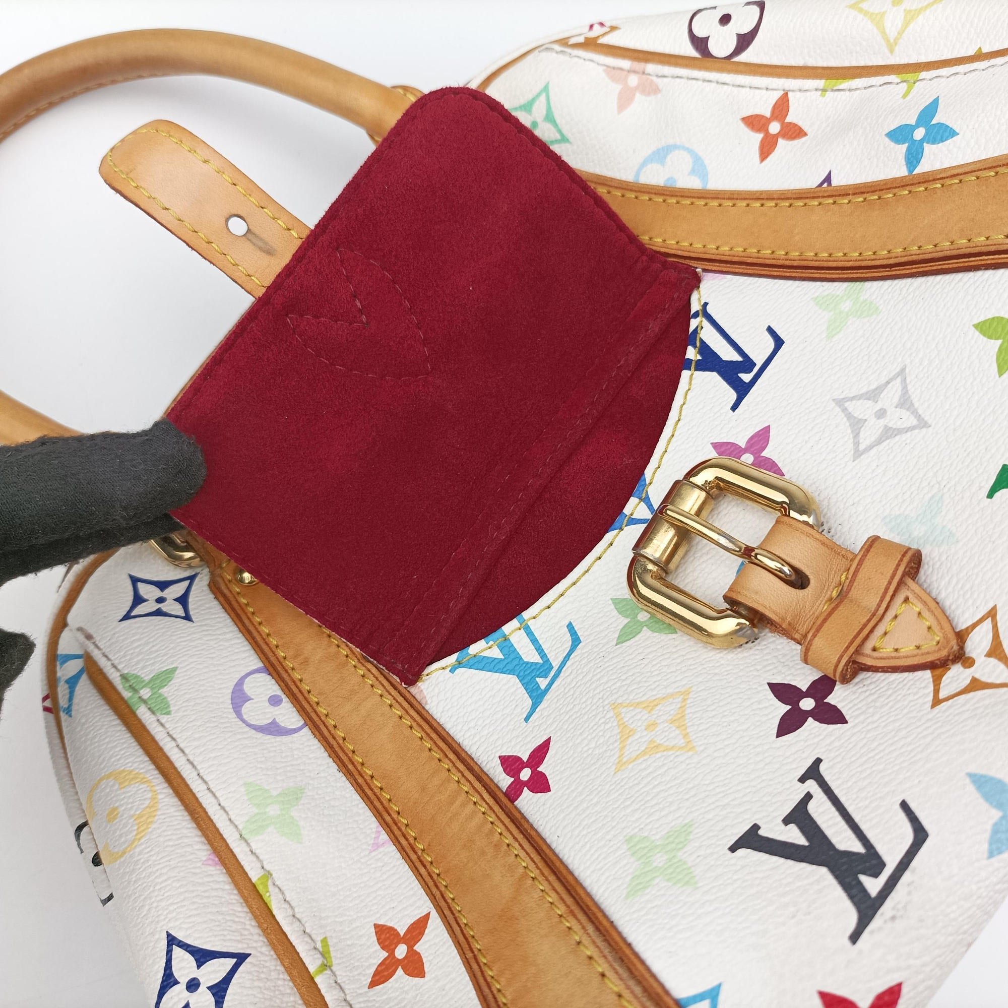 Secondhand Louis Vuitton PRISCILLA white Monogram Multicolor M40096 handbag | stylenewstar