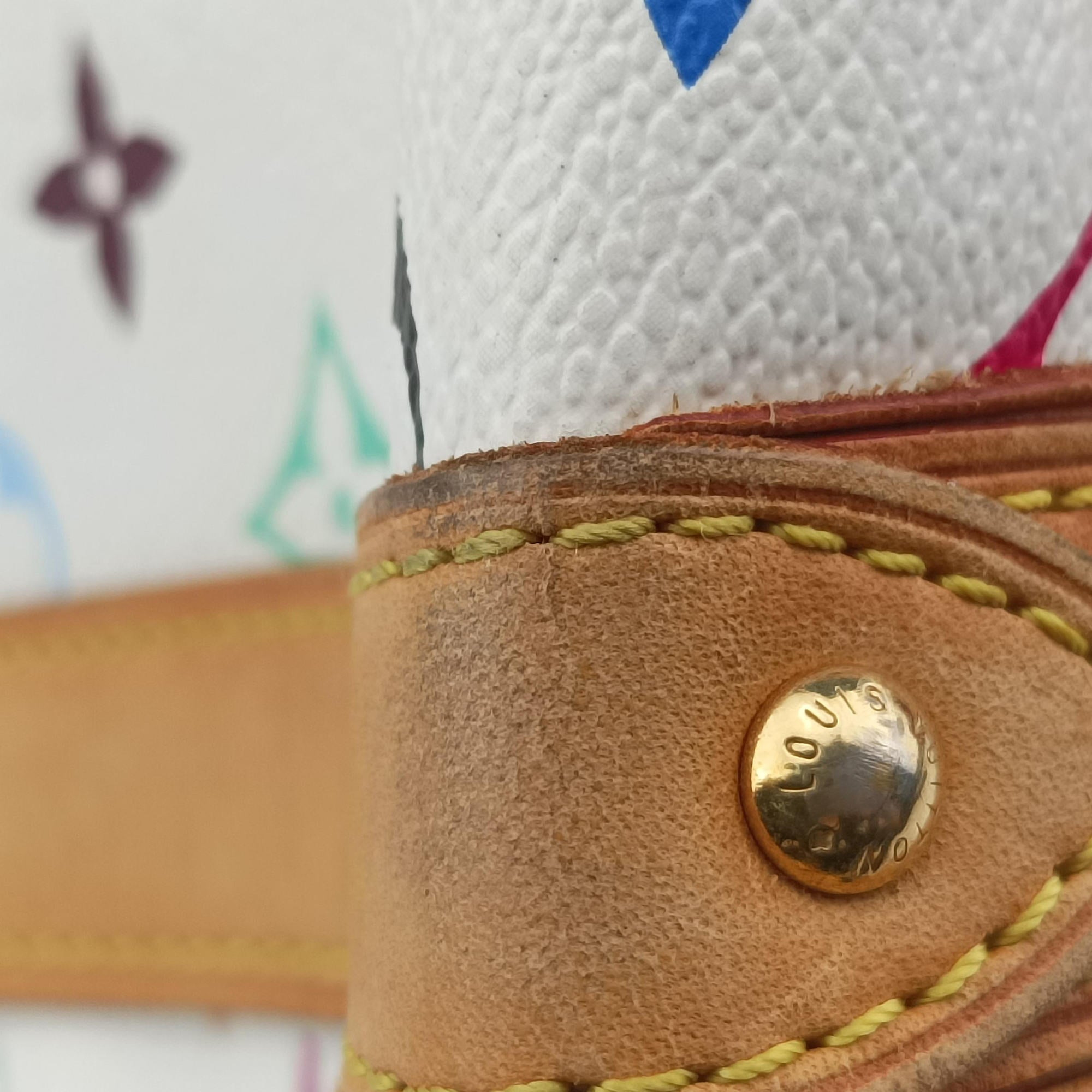 Secondhand Louis Vuitton PRISCILLA white Monogram Multicolor M40096 handbag | stylenewstar