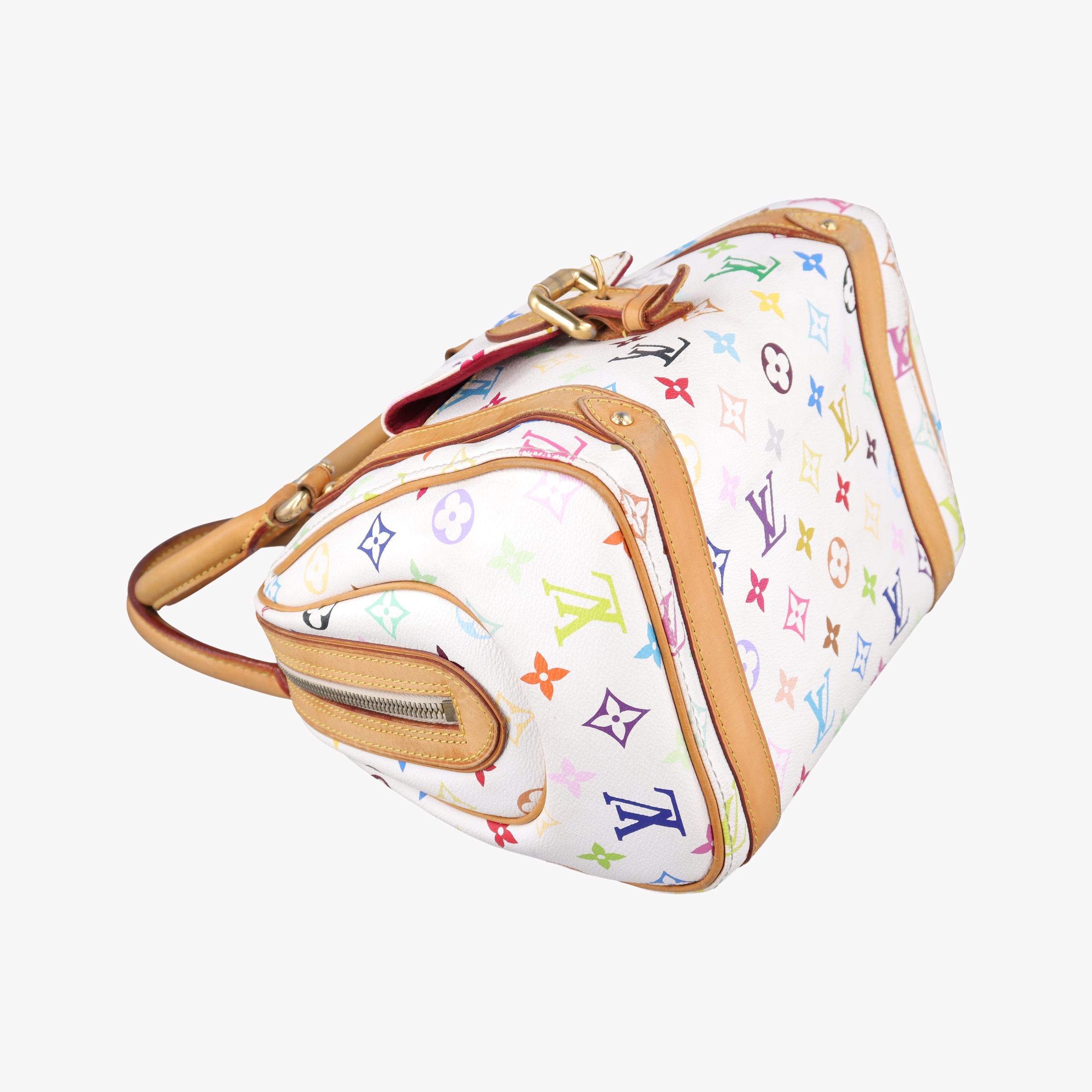 Secondhand Louis Vuitton PRISCILLA white Monogram Multicolor M40096 handbag | stylenewstar