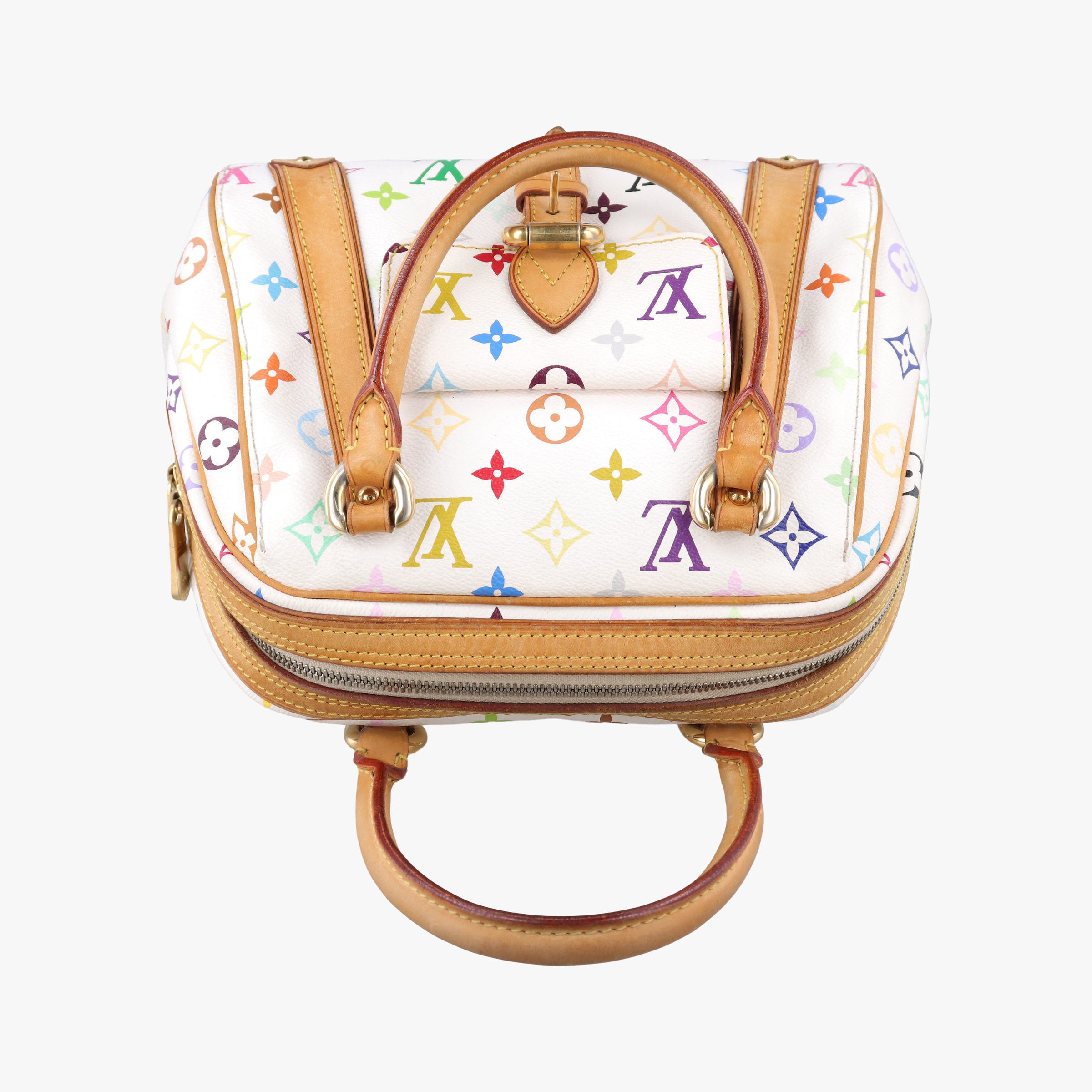 Secondhand Louis Vuitton PRISCILLA white Monogram Multicolor M40096 handbag | stylenewstar