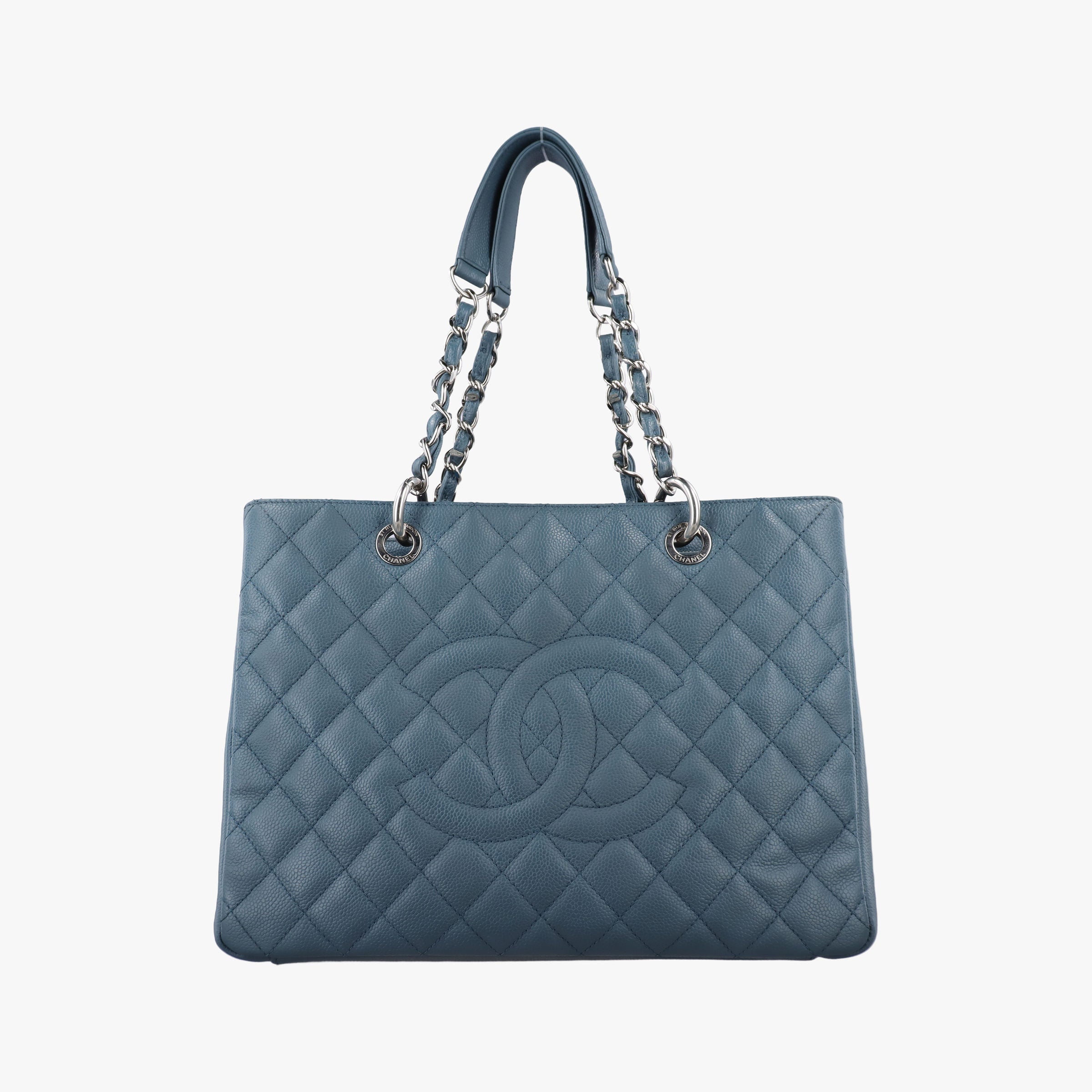 Secondhand Chanel Matelasse Cocomark GST Blue caviar skin A50995 shoulderbag | stylenewstar