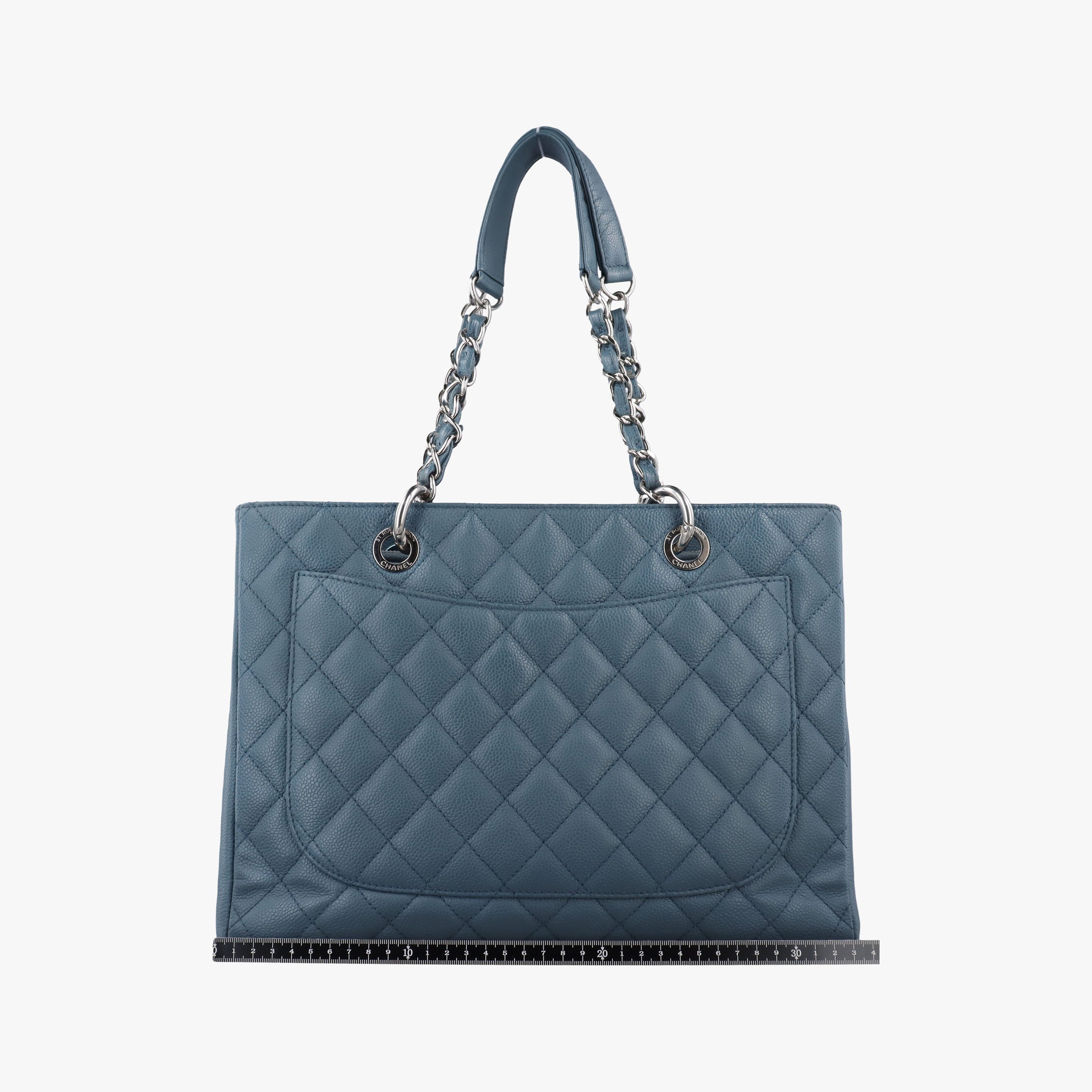Secondhand Chanel Matelasse Cocomark GST Blue caviar skin A50995 shoulderbag | stylenewstar