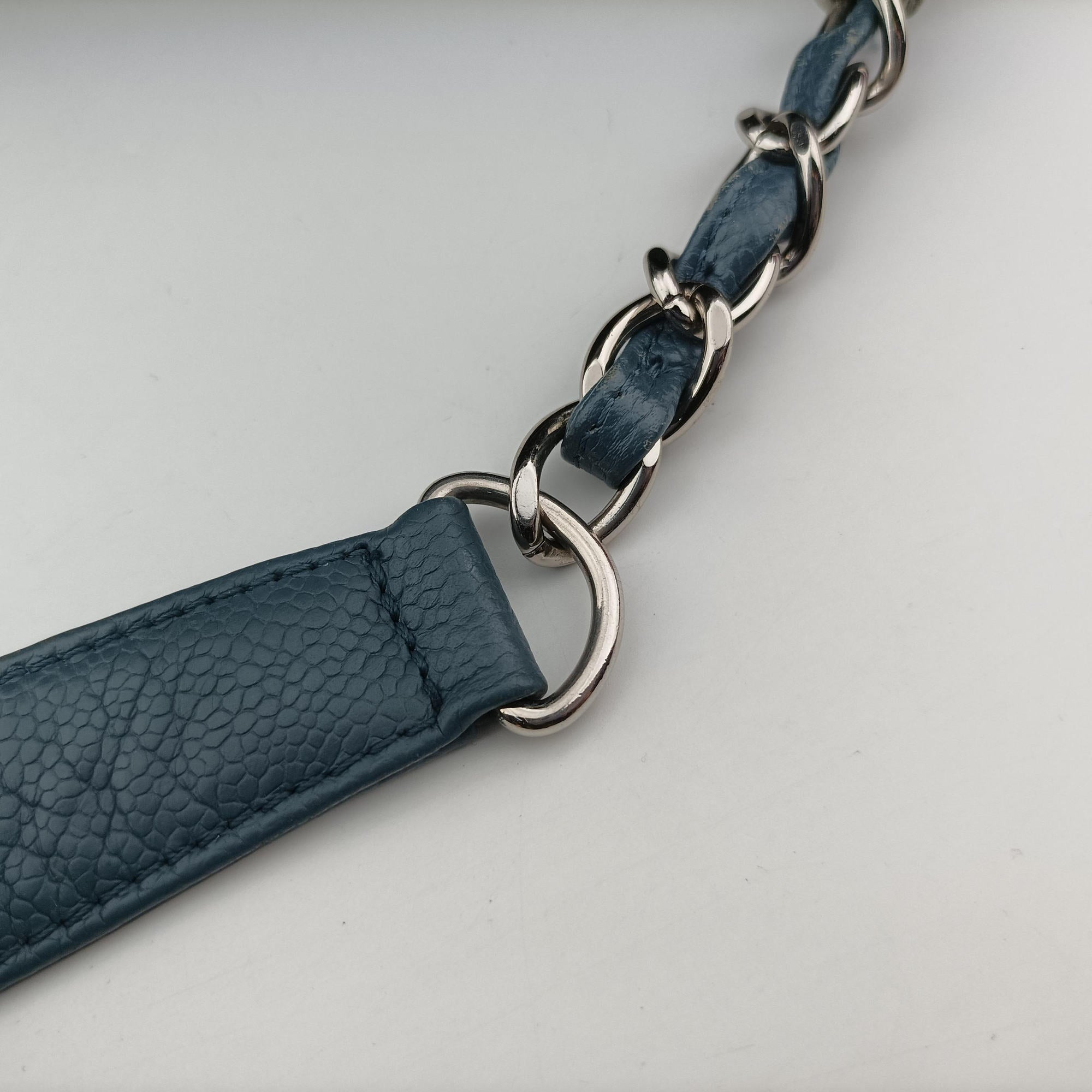 Secondhand Chanel Matelasse Cocomark GST Blue caviar skin A50995 shoulderbag | stylenewstar