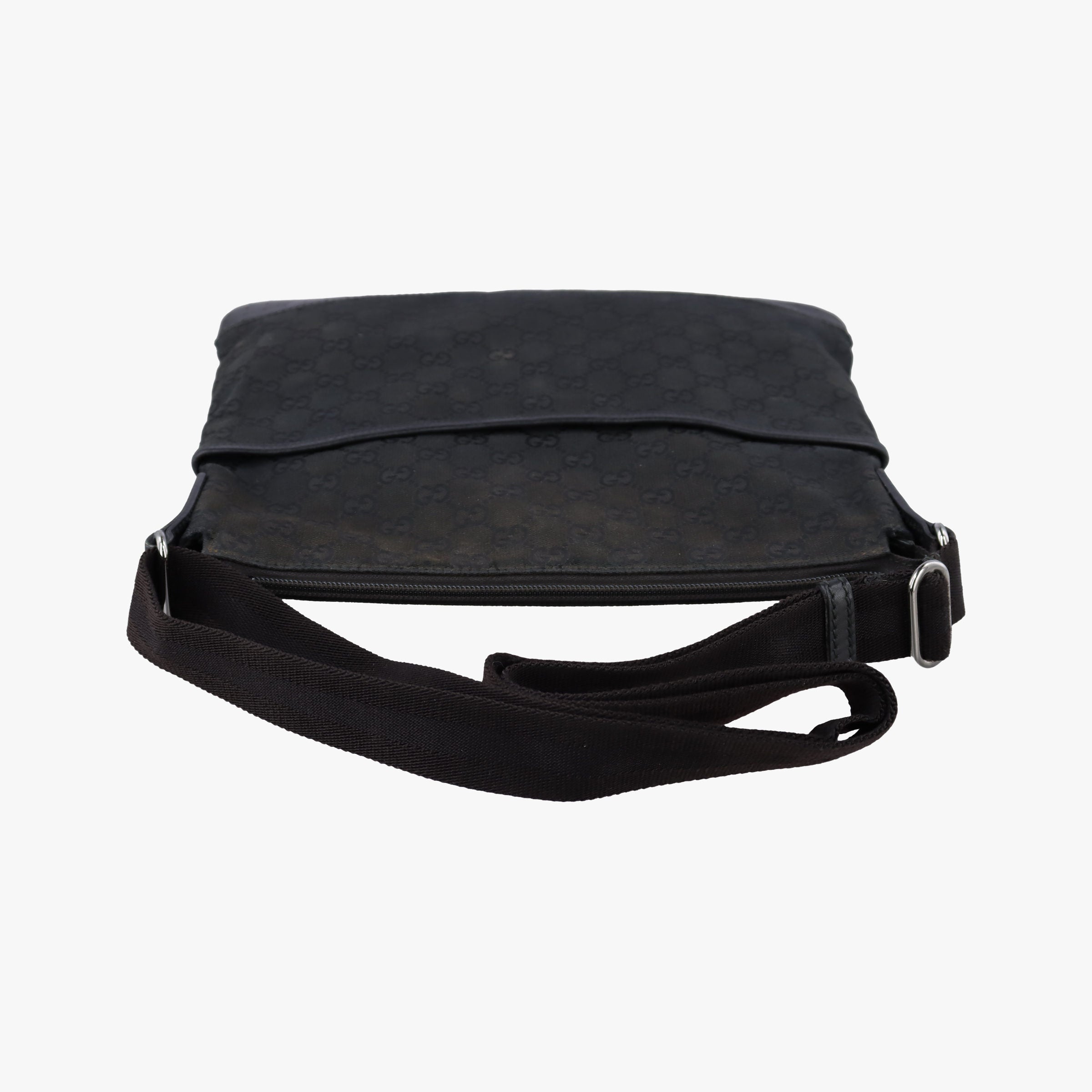Pre-owned Gucci Flora Black Leather×Canvas 145857 shoulderbag | stylenewstar
