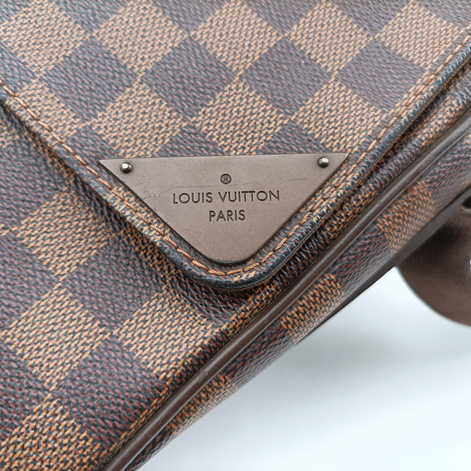 Vintage Louis Vuitton SHELTON MM EBENE Damier Canvas N41149 shoulderbag | stylenewstar