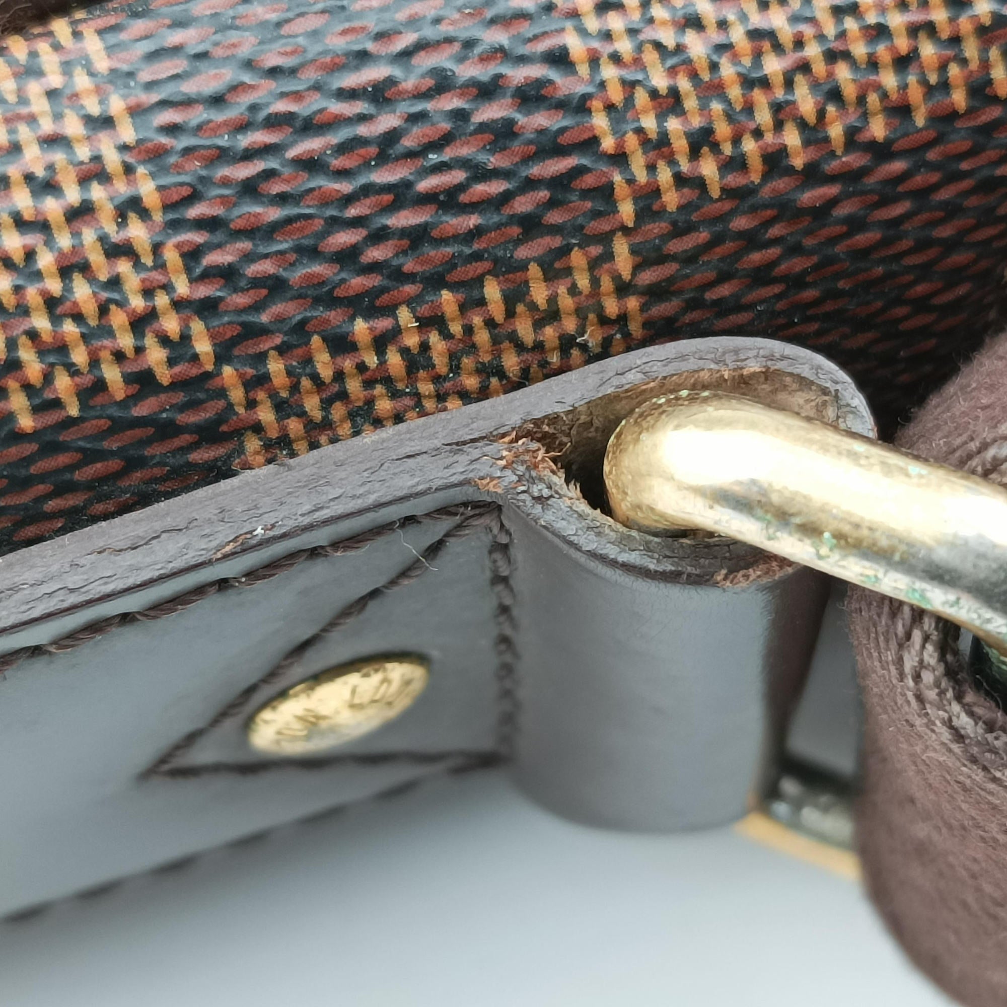 Vintage Louis Vuitton SHELTON MM EBENE Damier Canvas N41149 shoulderbag | stylenewstar