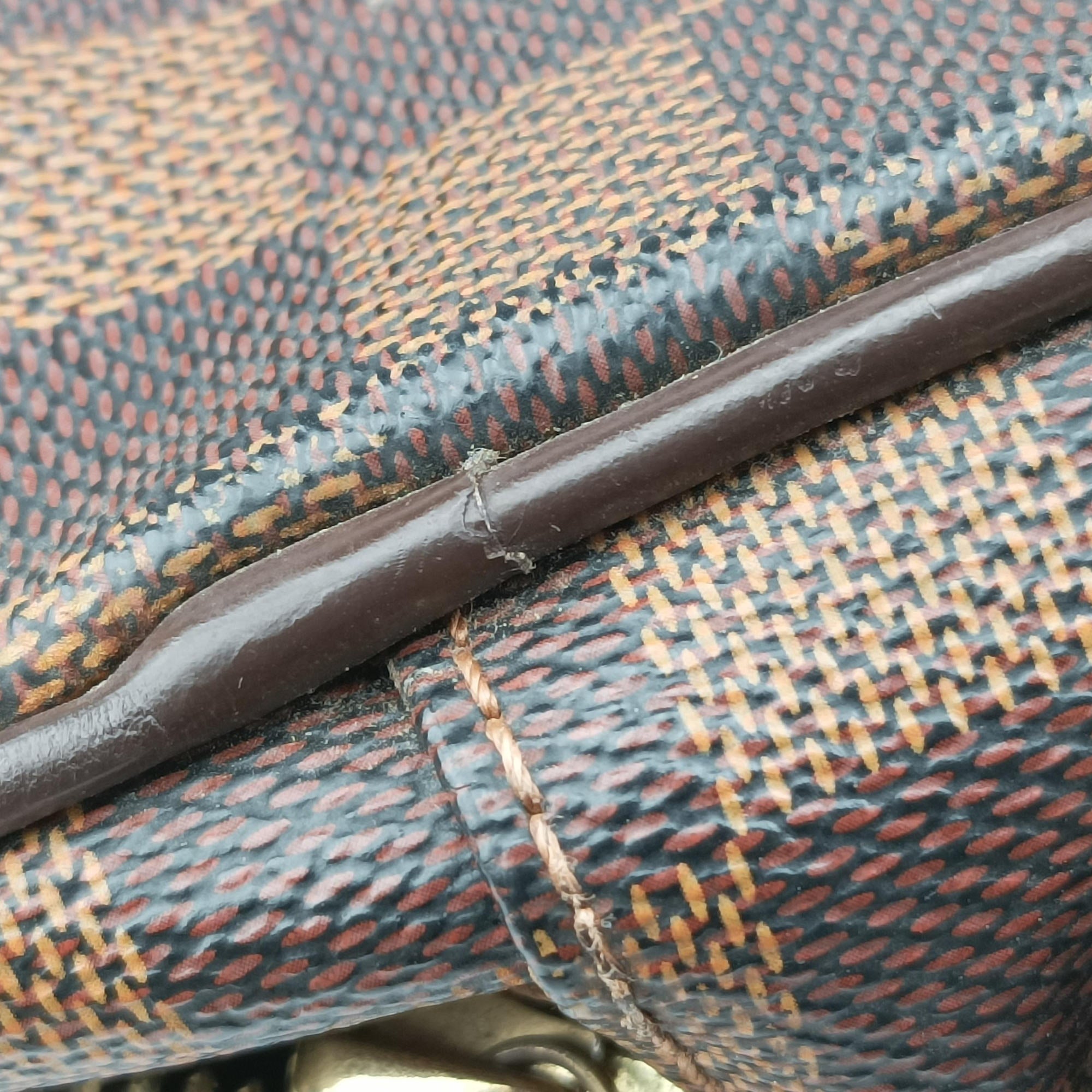 Vintage Louis Vuitton SHELTON MM EBENE Damier Canvas N41149 shoulderbag | stylenewstar