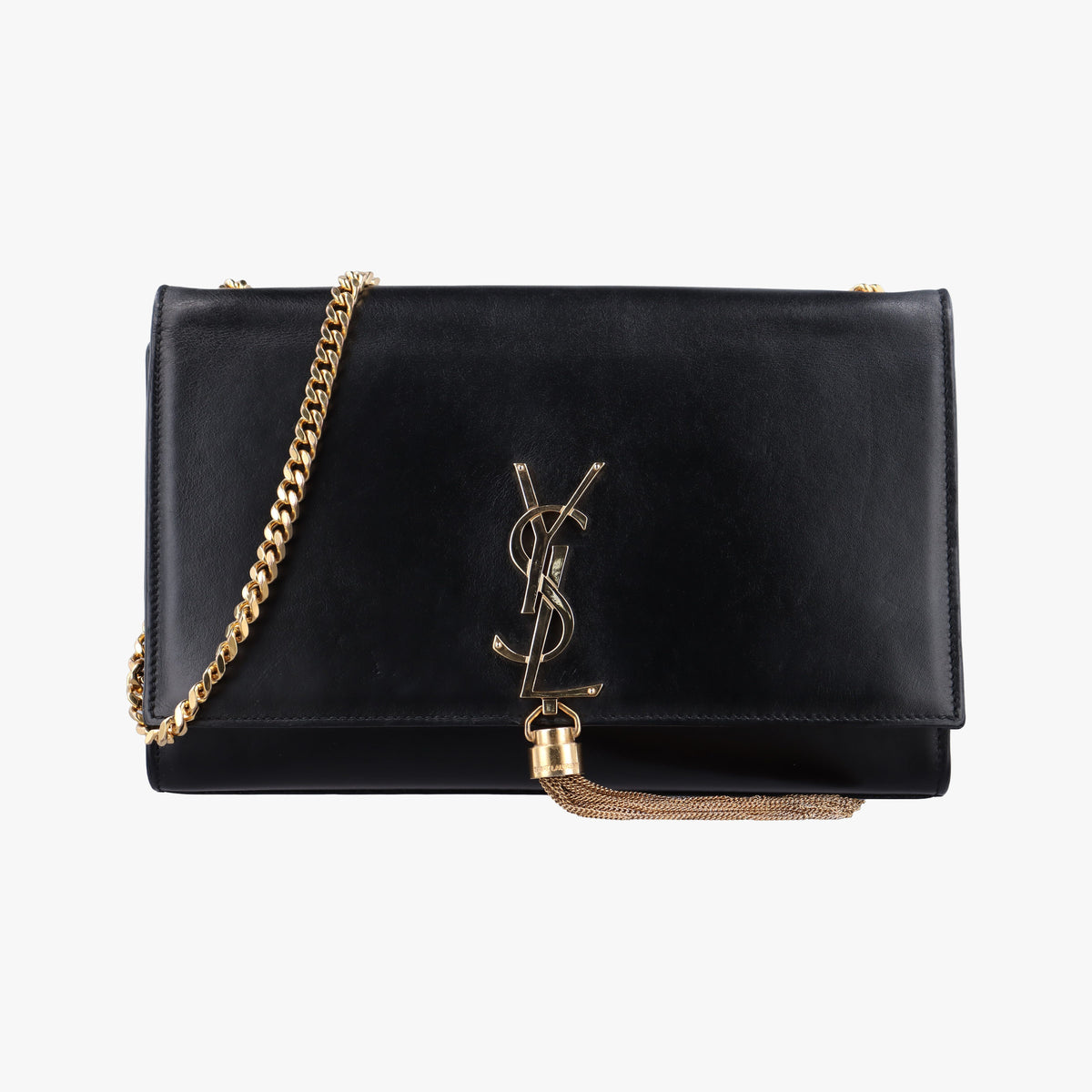 Pre-owned Yves Saint Laurent KATE Black Leather 354119 shoulderbag | stylenewstar