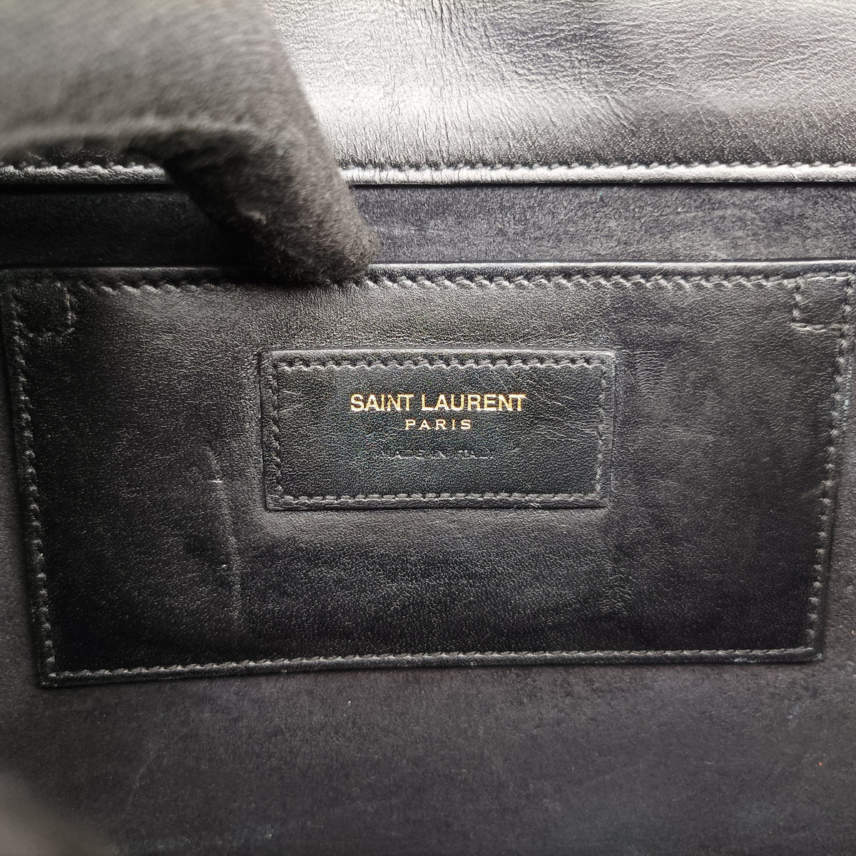Pre-owned Yves Saint Laurent KATE Black Leather 354119 shoulderbag | stylenewstar
