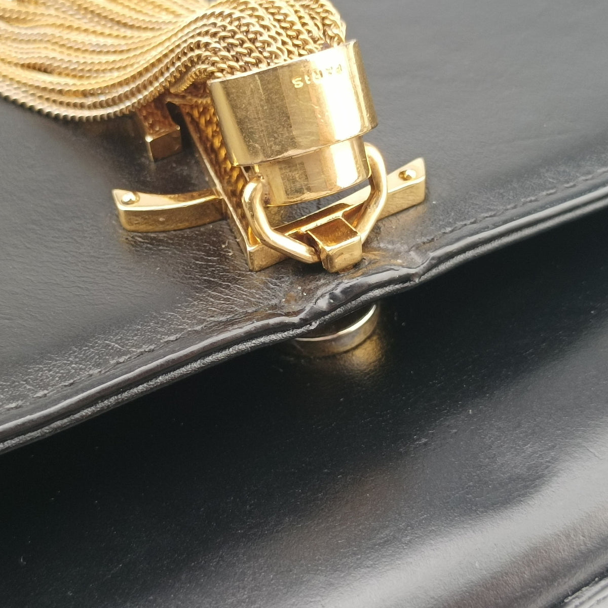 Pre-owned Yves Saint Laurent KATE Black Leather 354119 shoulderbag | stylenewstar