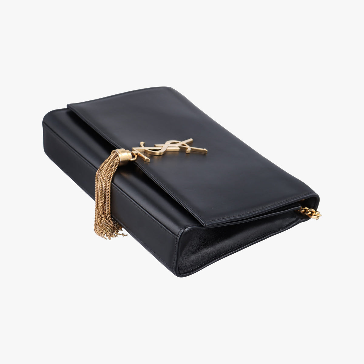 Pre-owned Yves Saint Laurent KATE Black Leather 354119 shoulderbag | stylenewstar