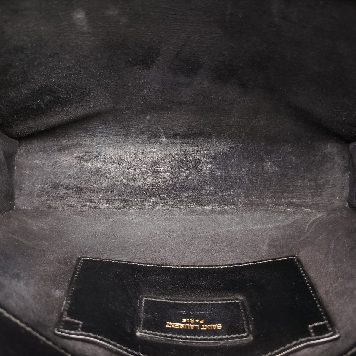 Pre-owned Yves Saint Laurent KATE Black Leather 354119 shoulderbag | stylenewstar