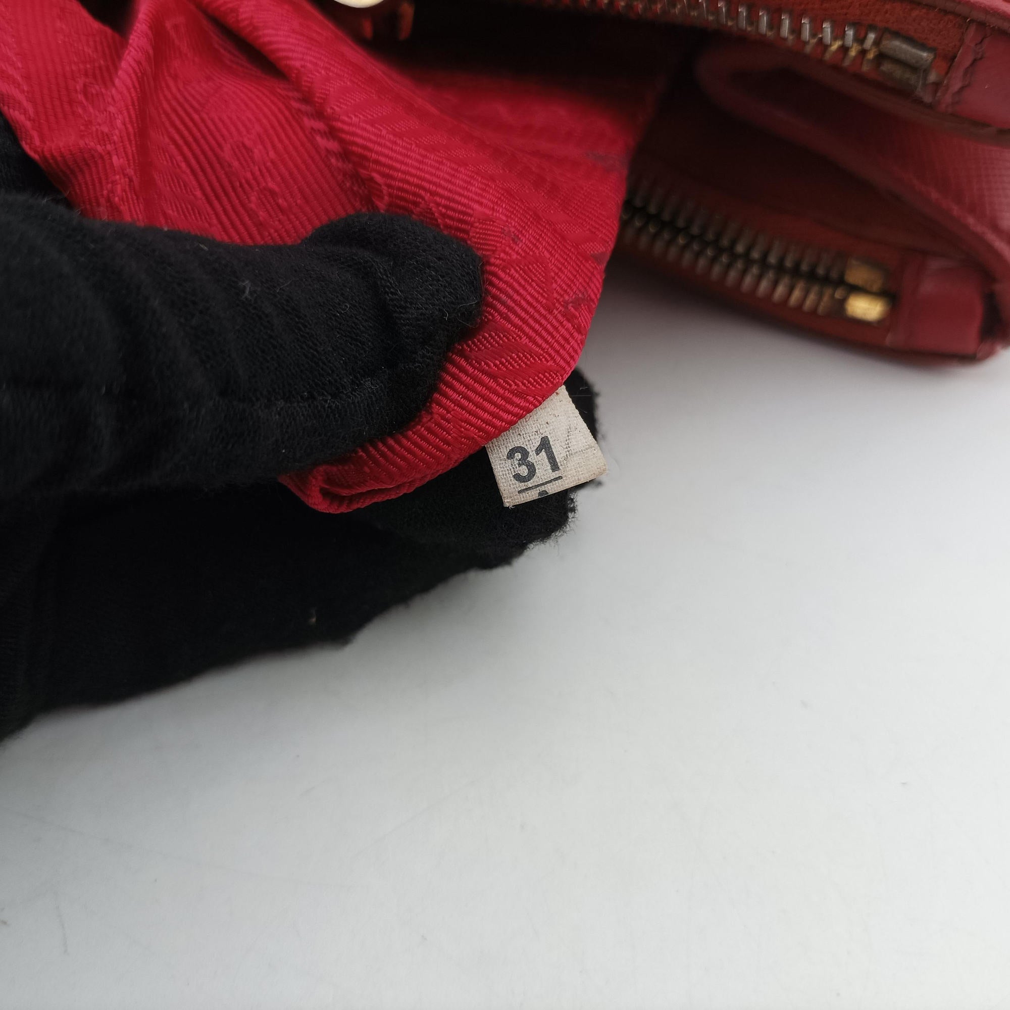 Pre-owned Prada Galleria Orange×red SAFFIANO Leather BN1844 shoulderbag | stylenewstar