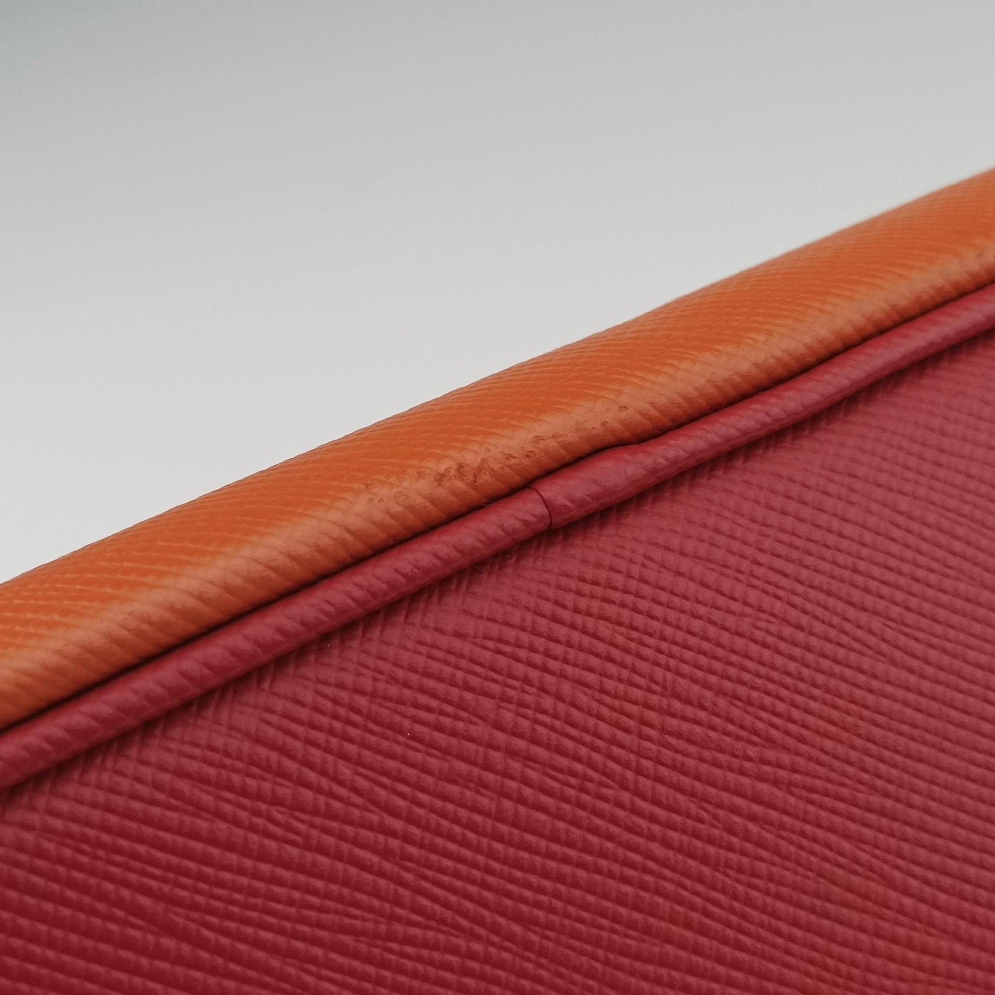 Pre-owned Prada Galleria Orange×red SAFFIANO Leather BN1844 shoulderbag | stylenewstar