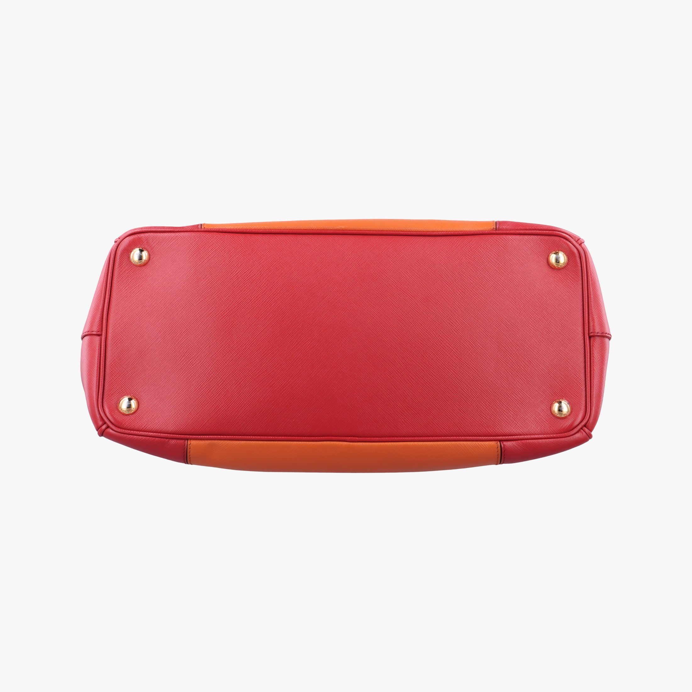 Pre-owned Prada Galleria Orange×red SAFFIANO Leather BN1844 shoulderbag | stylenewstar