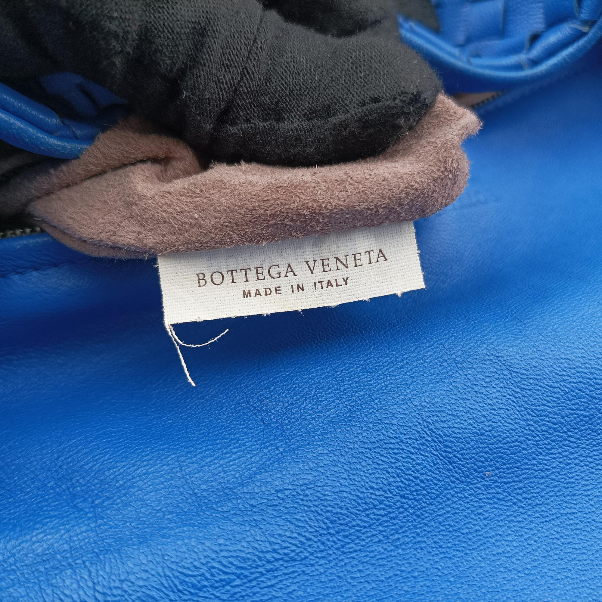 Pre-owned Bottega Veneta Intrecciato Blue lambskin  shoulderbag | stylenewstar