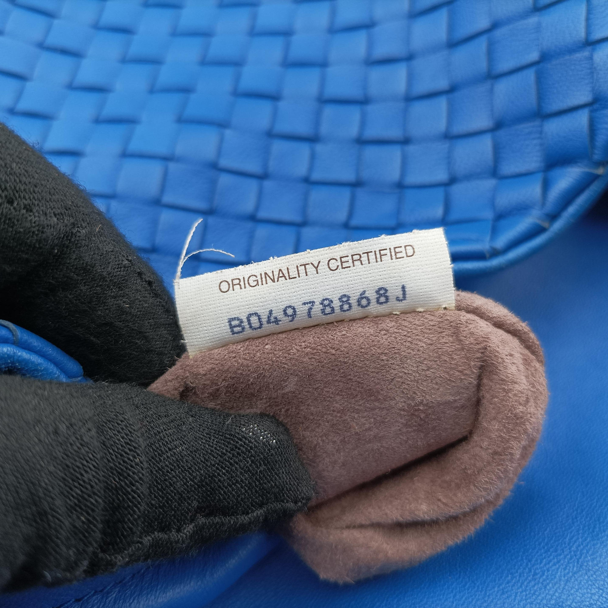 Pre-owned Bottega Veneta Intrecciato Blue lambskin  shoulderbag | stylenewstar