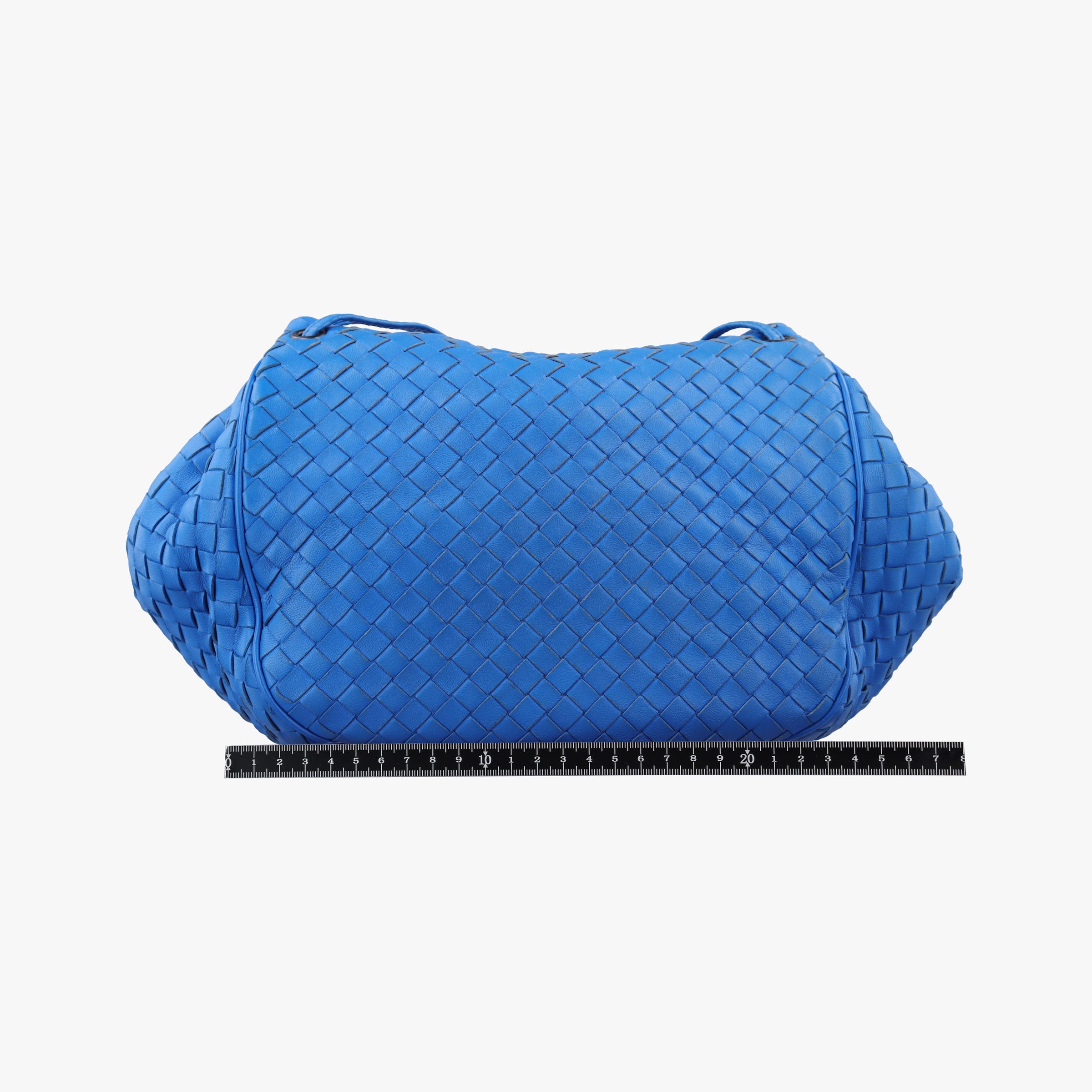 Pre-owned Bottega Veneta Intrecciato Blue lambskin  shoulderbag | stylenewstar