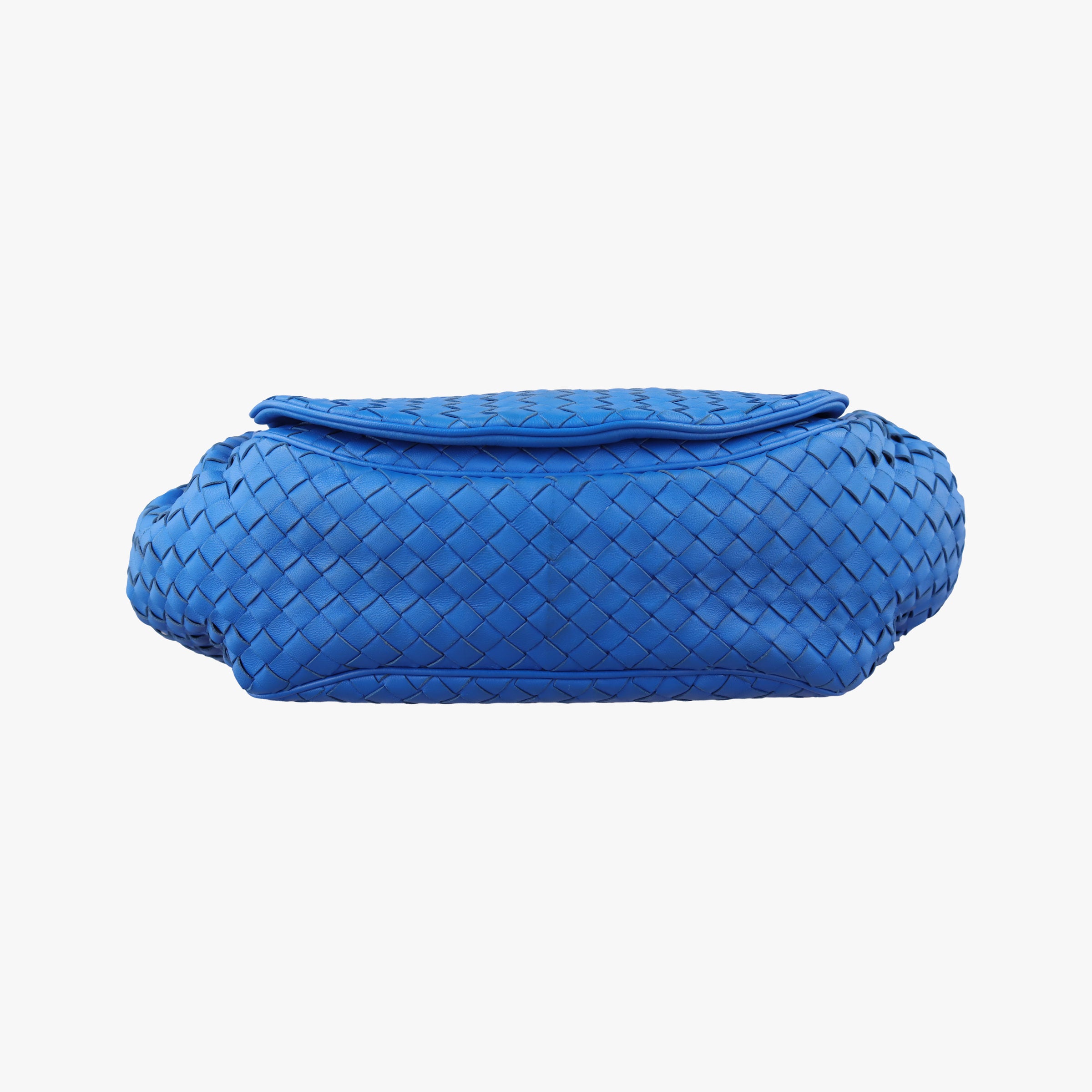 Pre-owned Bottega Veneta Intrecciato Blue lambskin  shoulderbag | stylenewstar