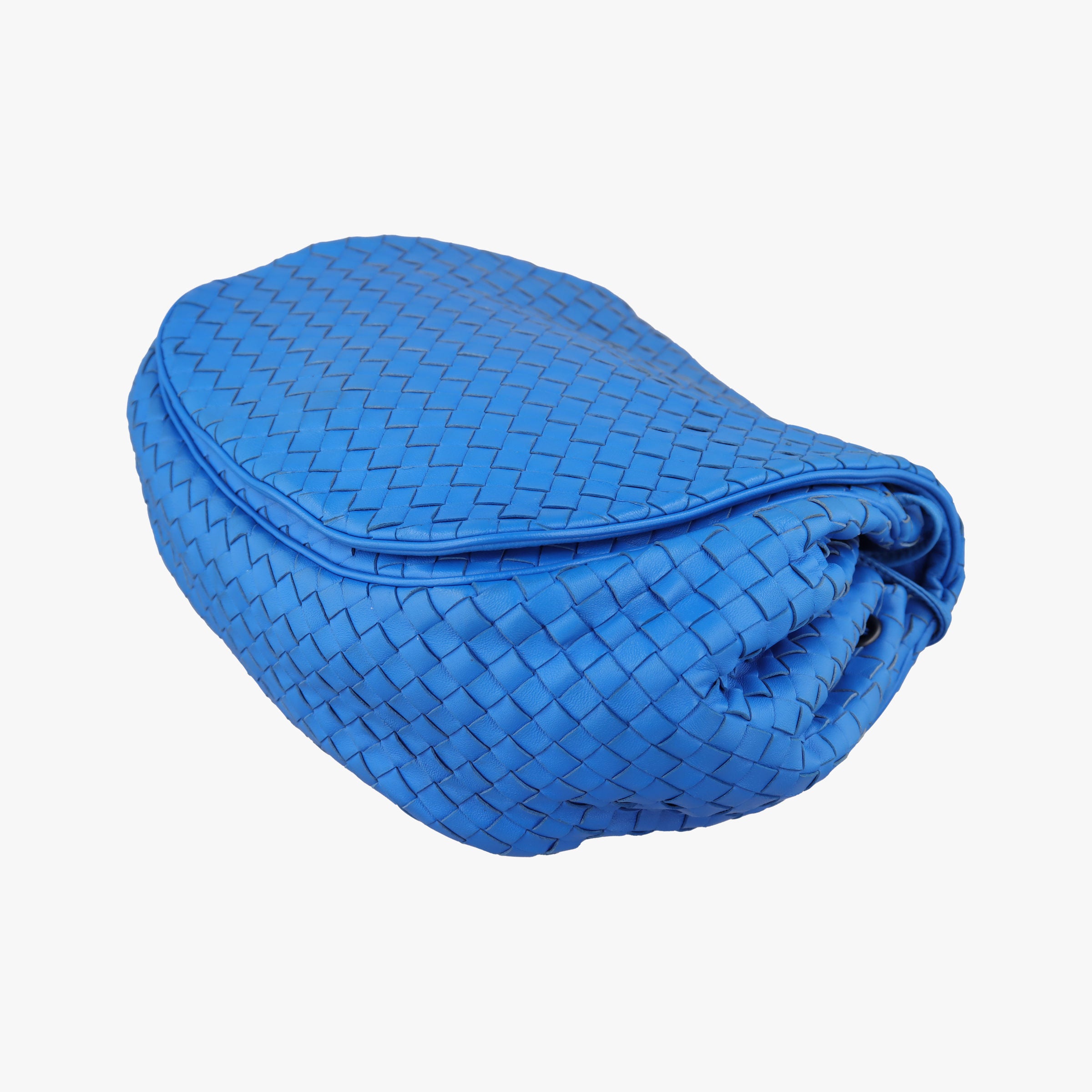Pre-owned Bottega Veneta Intrecciato Blue lambskin  shoulderbag | stylenewstar